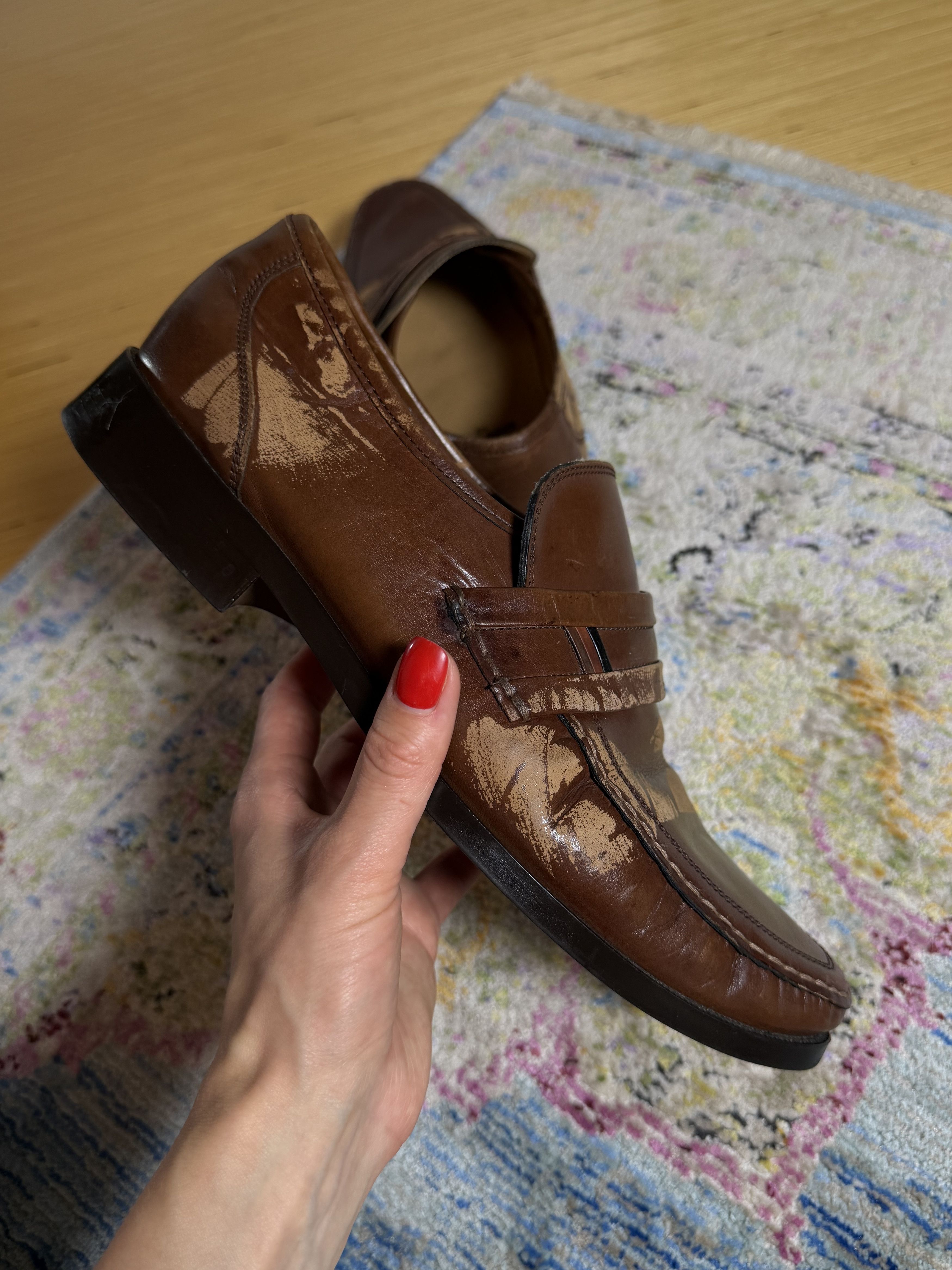 Clarks Clarks CraftJames Lo Brown Leather Loafer 11US Extra Wide Size US 11 / EU 44 - 8 Thumbnail