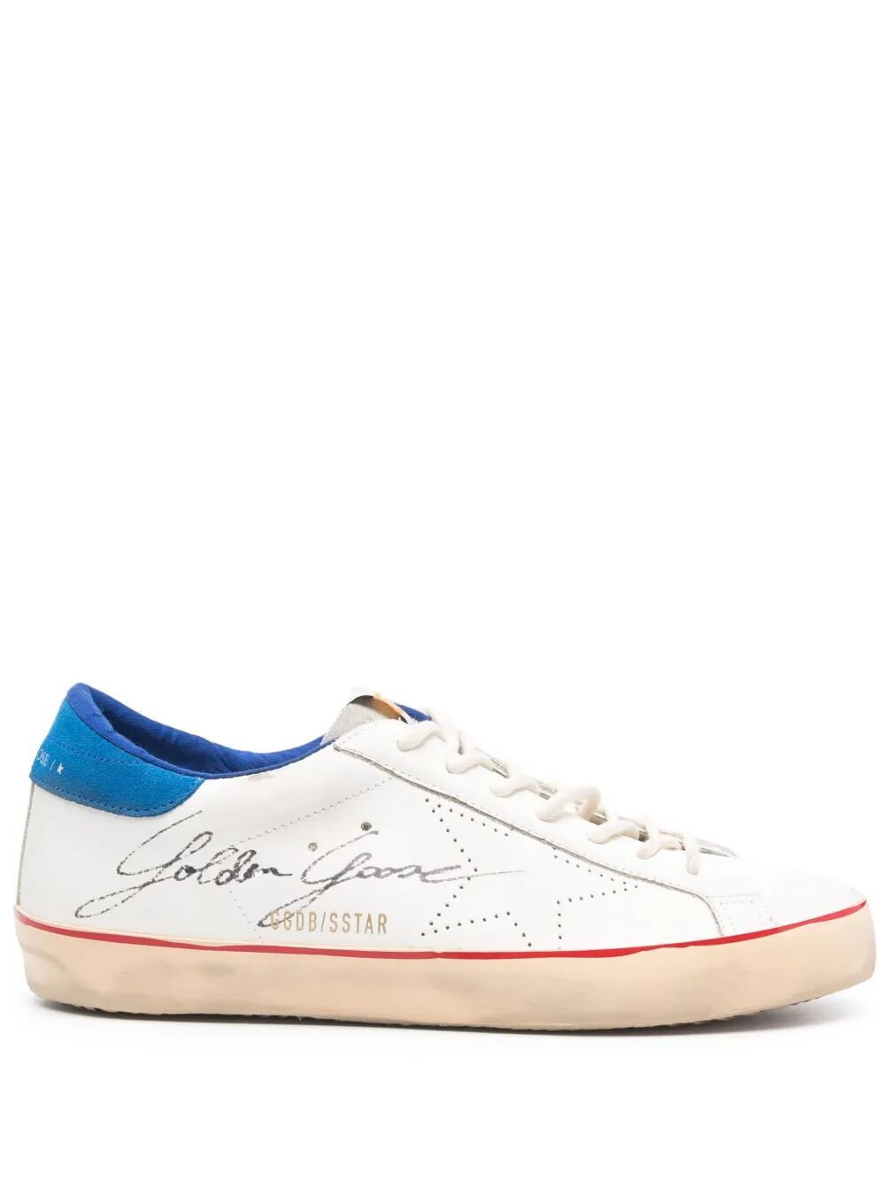 Golden Goose "super Star" Leather Upper With Signature Suede Tongue And Heel Shoes Skate Star Sneakers (Size 9)