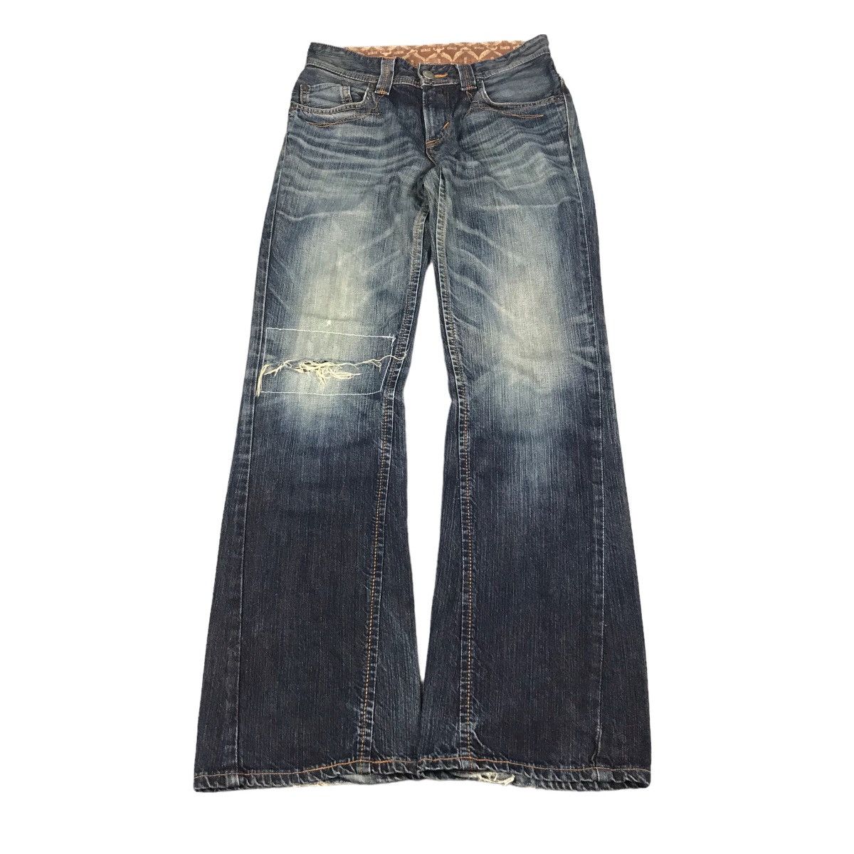 Blue Blue Japan × If Six Was Nine × Japanese Brand FLARED DISTRESSED EDWIN JAPANESE DENIM PANTS Size US 28 / EU 44 - 1 Thumbnail
