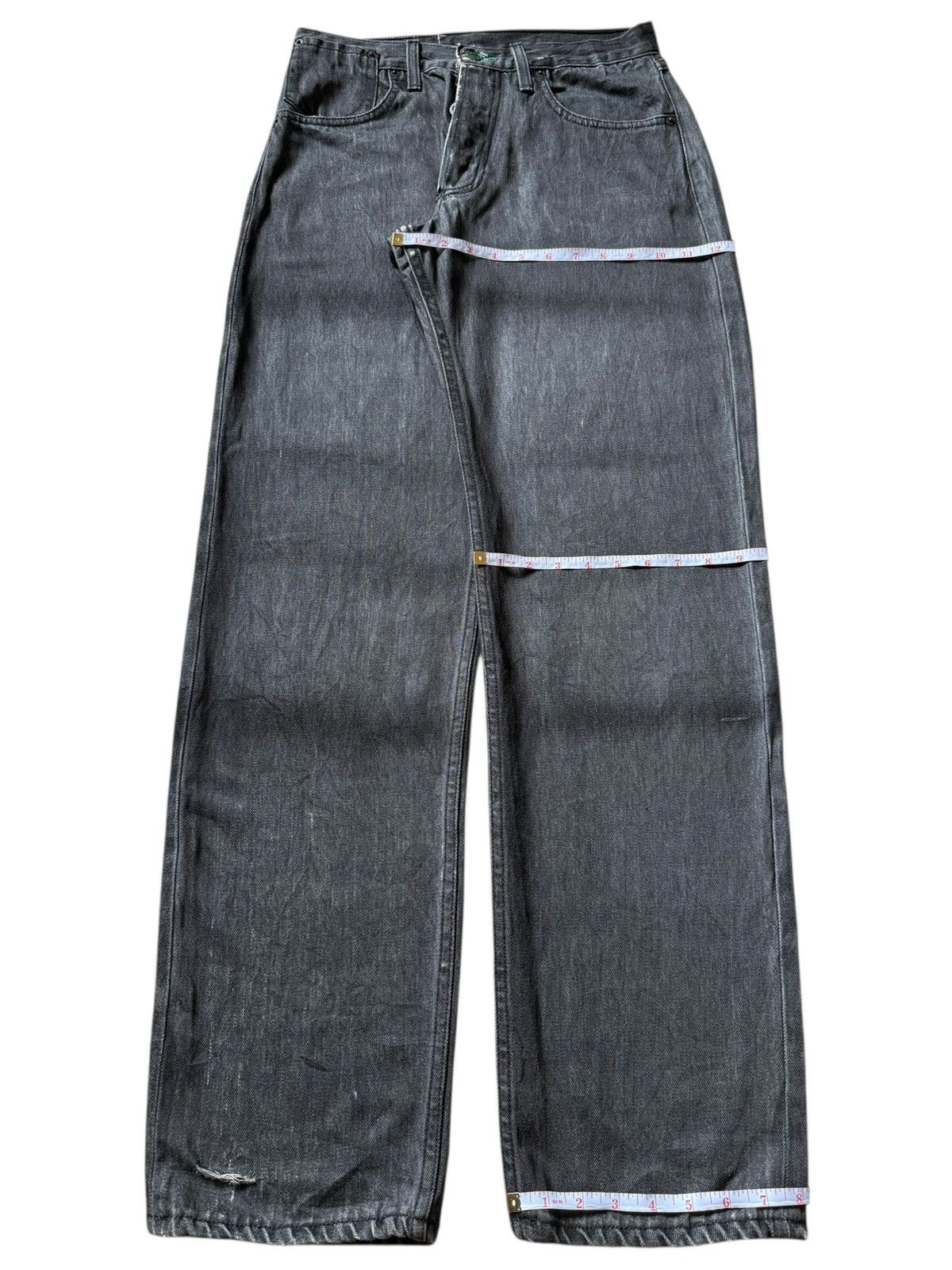 Left Field Nyc Vintage Left Field Button Fly Distress Selvedge Jeans Size US 29 - 8 Thumbnail