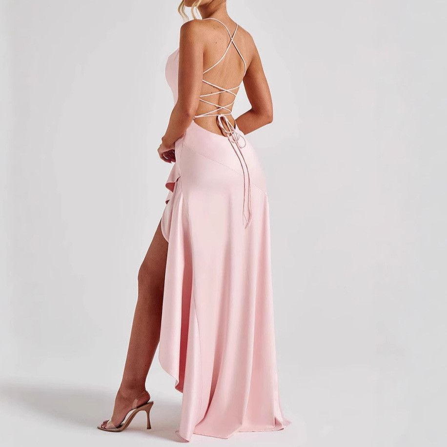 Other Women's Backless Ruffles Fashion Party Maxi Dresses Clothing Size S / US 4 / IT 40 - 2 Thumbnail