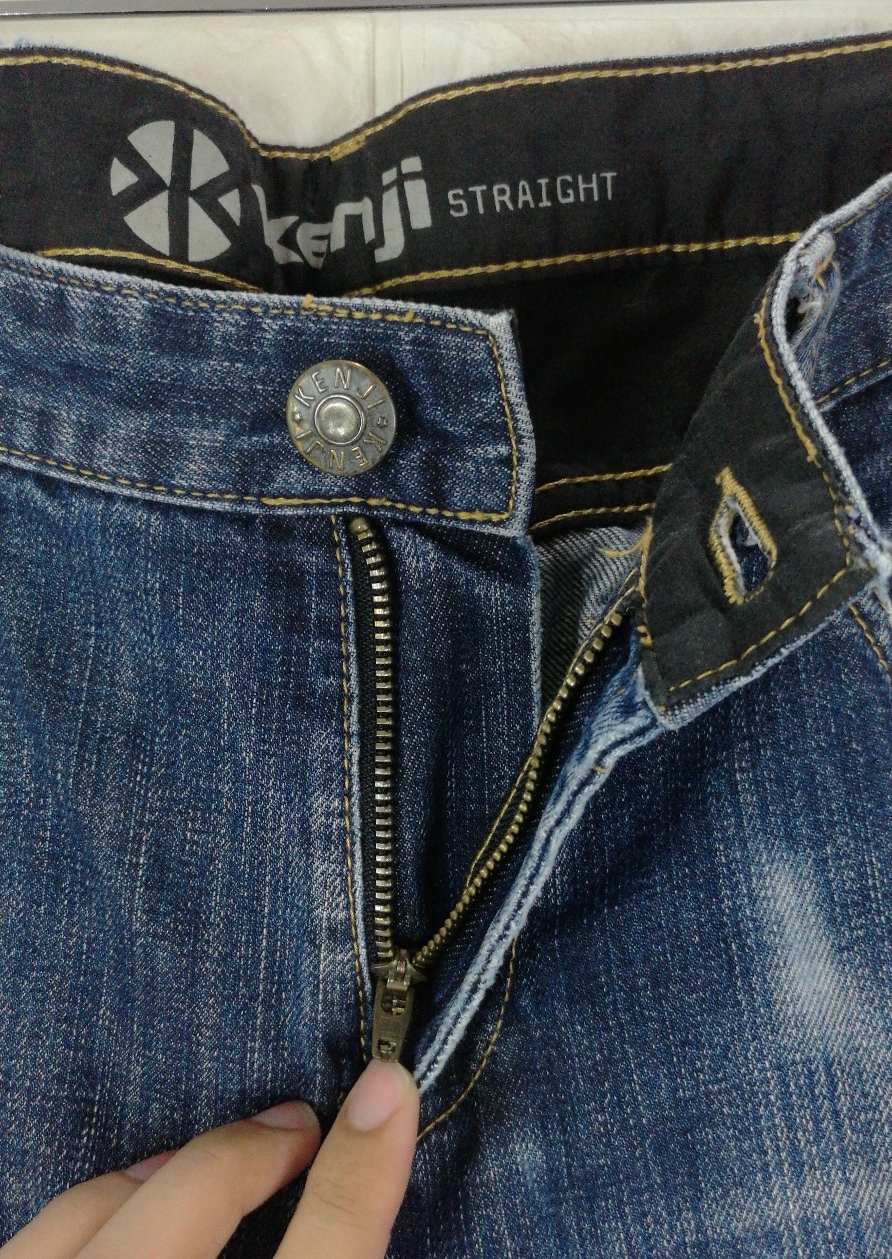 Japanese Brand Vintage Japanese Brand Kenji Straight Cut Blue Wash Jeans Size US 36 / EU 52 - 9 Thumbnail