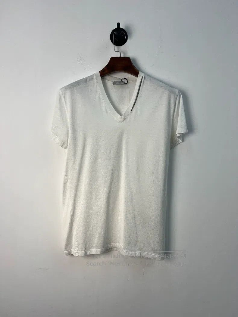 Dior White V-neck short sleeves