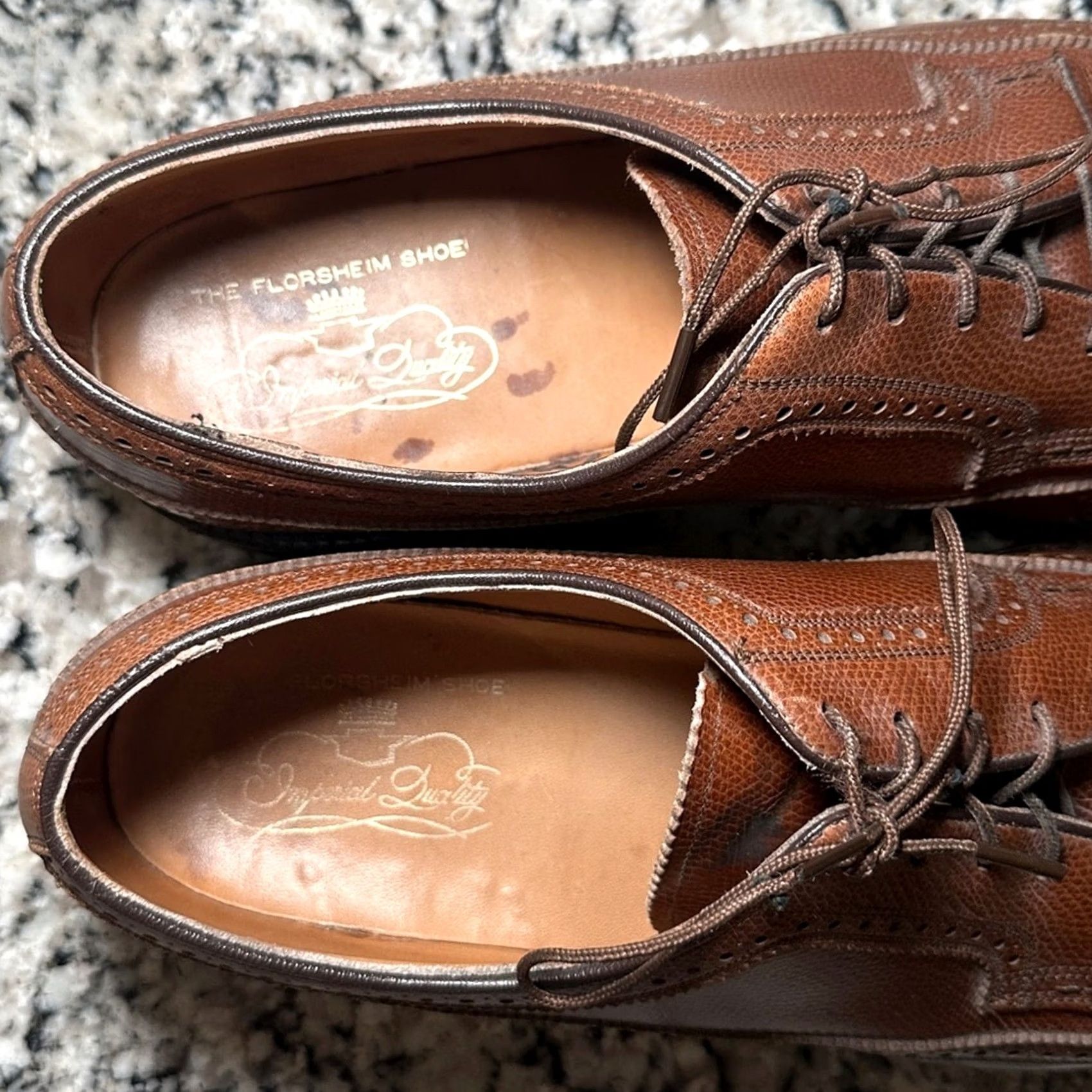 Florsheim Florsheim Imperial Kenmoor Longwing Bluchers Brown - 11.5 B - Goodyear Welted - Leather Oxford Mens Shoes Size US 12 / EU 45 - 5 Thumbnail
