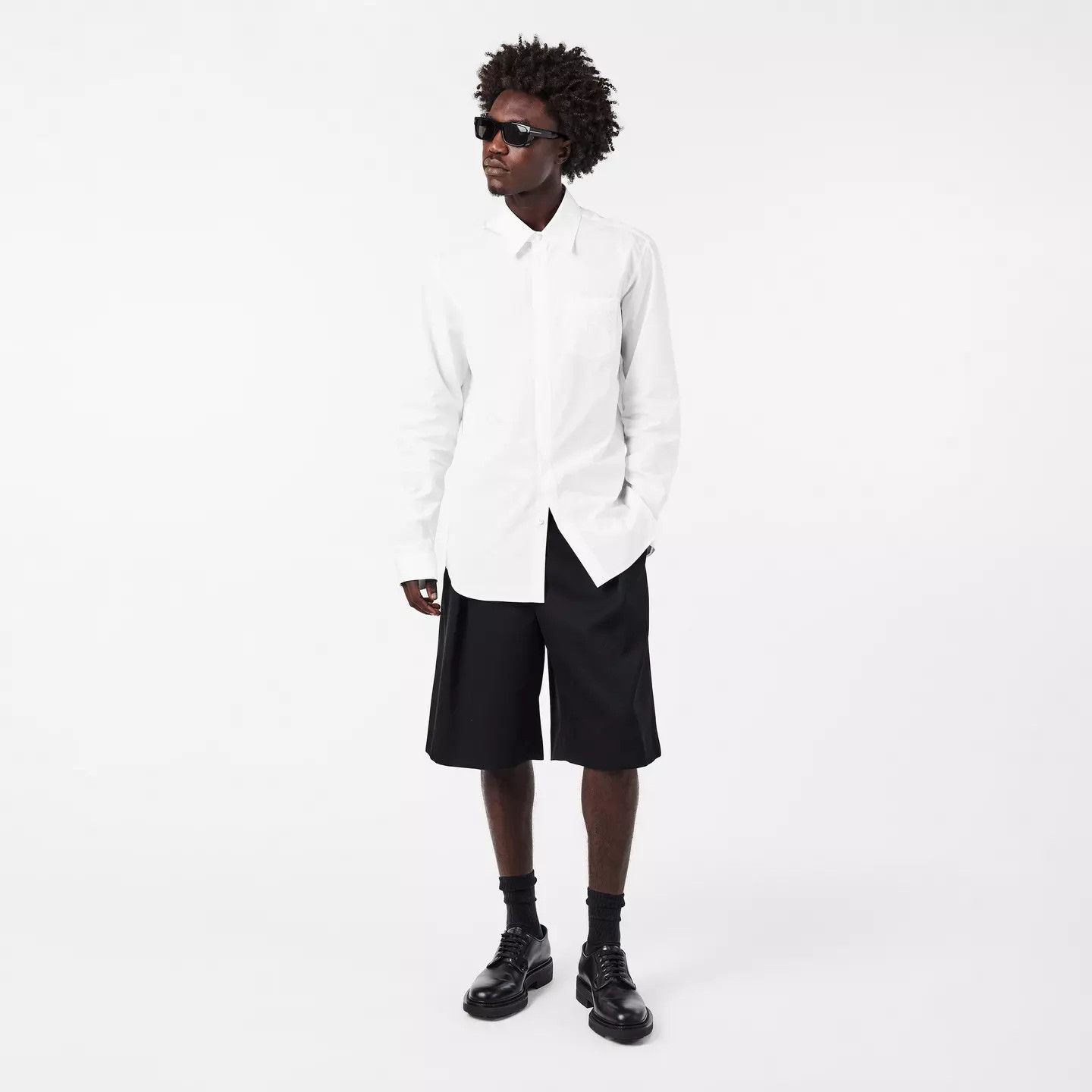 Balmain o1g2r1mq0426 Emblam Long Sleeve Plain Shirt in White Size US L / EU 52-54 / 3 - 6 Thumbnail