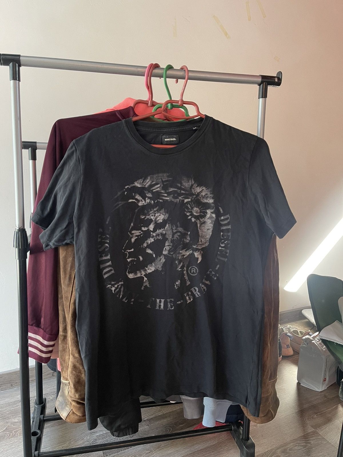 Diesel × Vintage ° rare Vintage Diesel industry T-Shirt Avant Garde Style Size US M / EU 48-50 / 2 - 1 Thumbnail