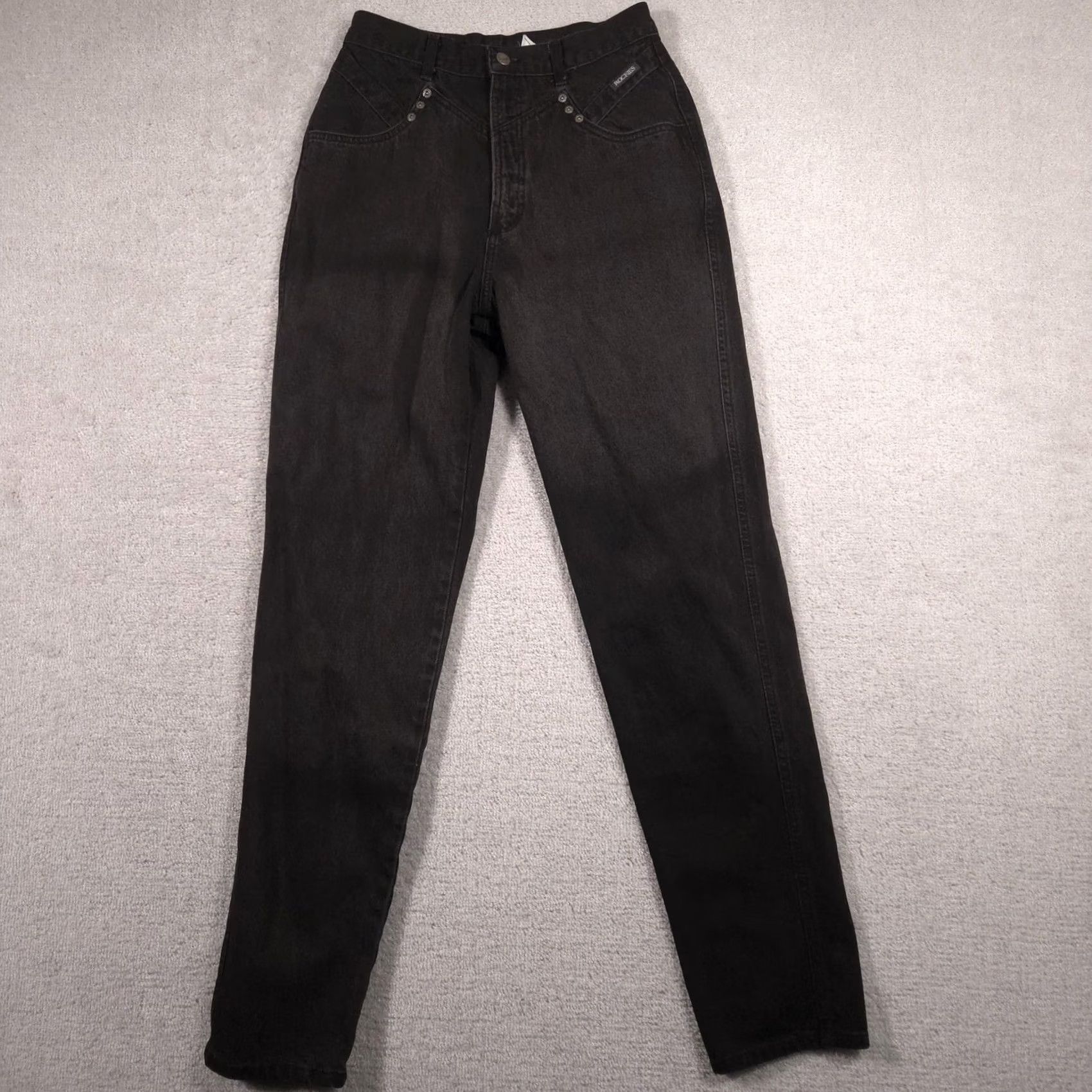Vintage VINTAGE Rockies Jeans Womens 13 T Black High Rise Mom Western Tapered Denim 90s Size 34" / US 12 / IT 48 - 2 Thumbnail