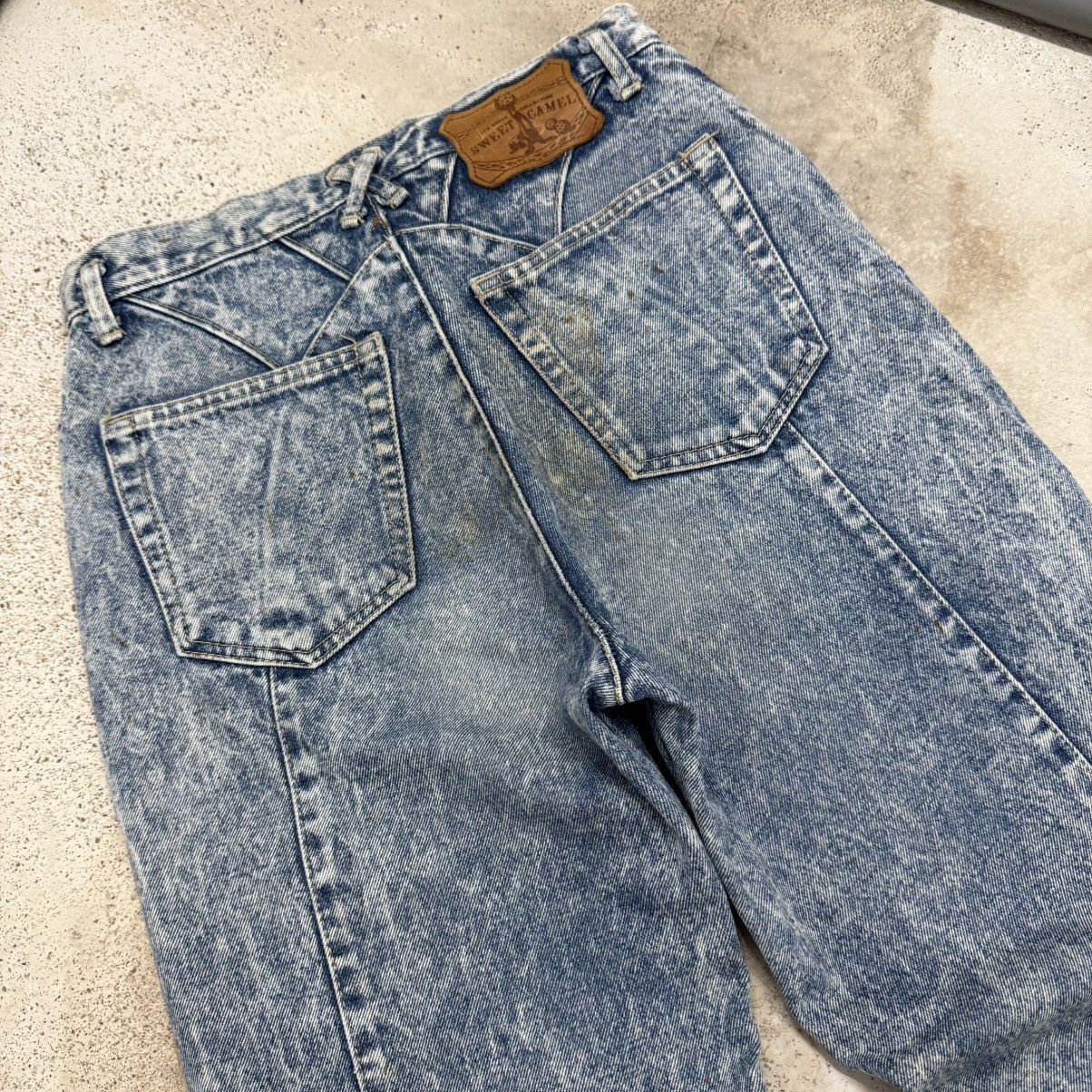 Japanese Brand Vintage High Waist Sweet Camel Bleached Design Denim Pants Size 26" / US 2 / IT 38 - 9 Thumbnail