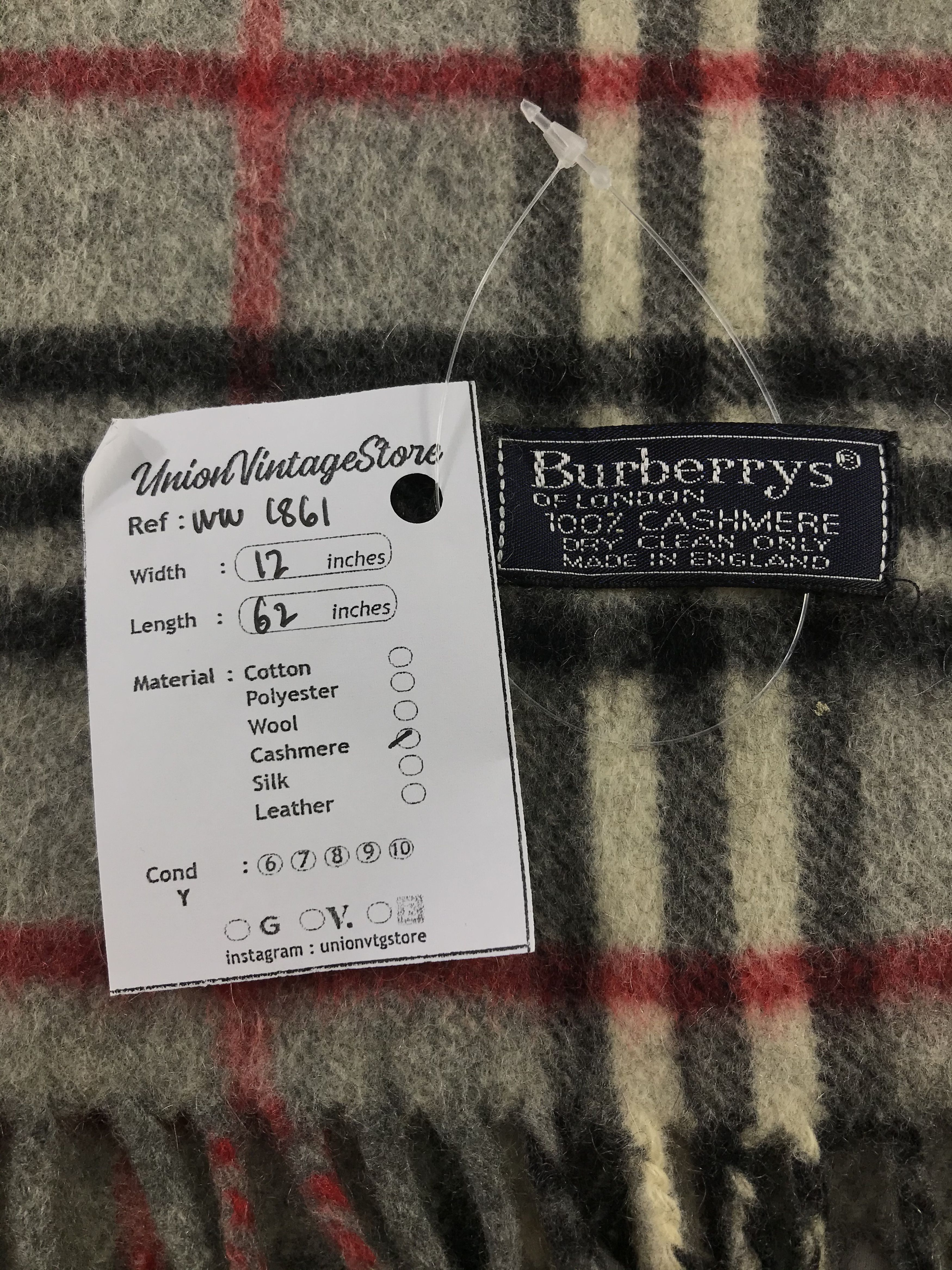 Burberry × Vintage Burberry Scarf / Muffler / Neckwear - WW1861 Size ONE SIZE - 5 Thumbnail
