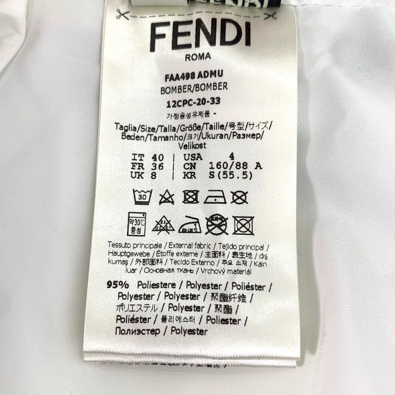 Fendi Fendi White Graffiti Hooded Zip Jacket Size US M / EU 48-50 / 2 - 8 Thumbnail