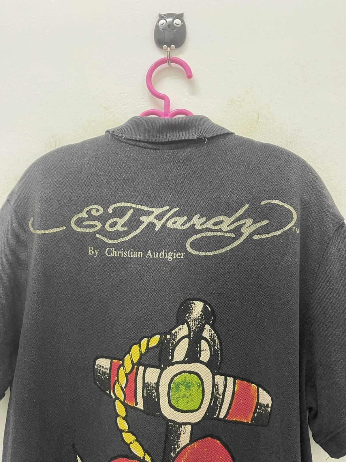 Christian Audigier Rare ED HARDY By CHRISTIAN AUDIGIER Thrashed Polo Size US M / EU 48-50 / 2 - 3 Thumbnail