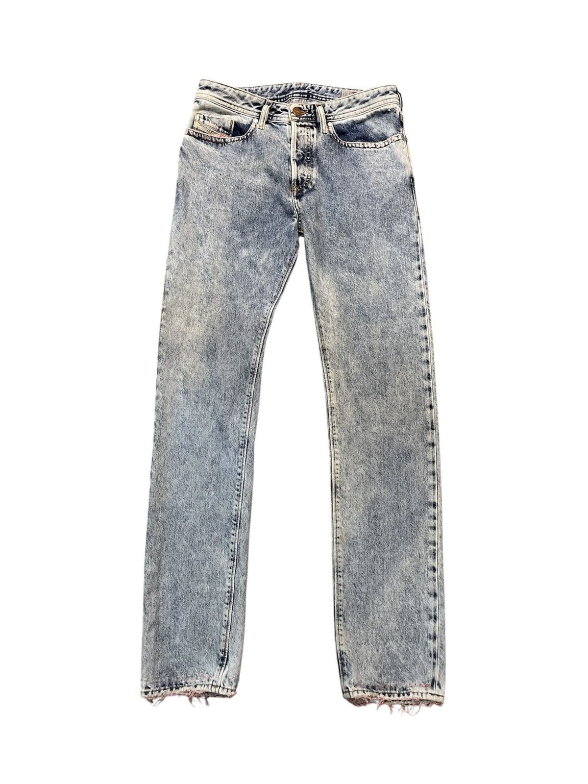 Diesel Diesel Made in Italy Faded Blue Wash Regular Slim Jeans Size US 29 - 1 Thumbnail