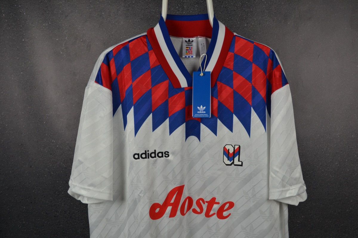 Adidas Olympique Lyonnais Lyon Football Shirt Soccer Adidas Retro Size US XL / EU 56 / 4 - 3 Thumbnail