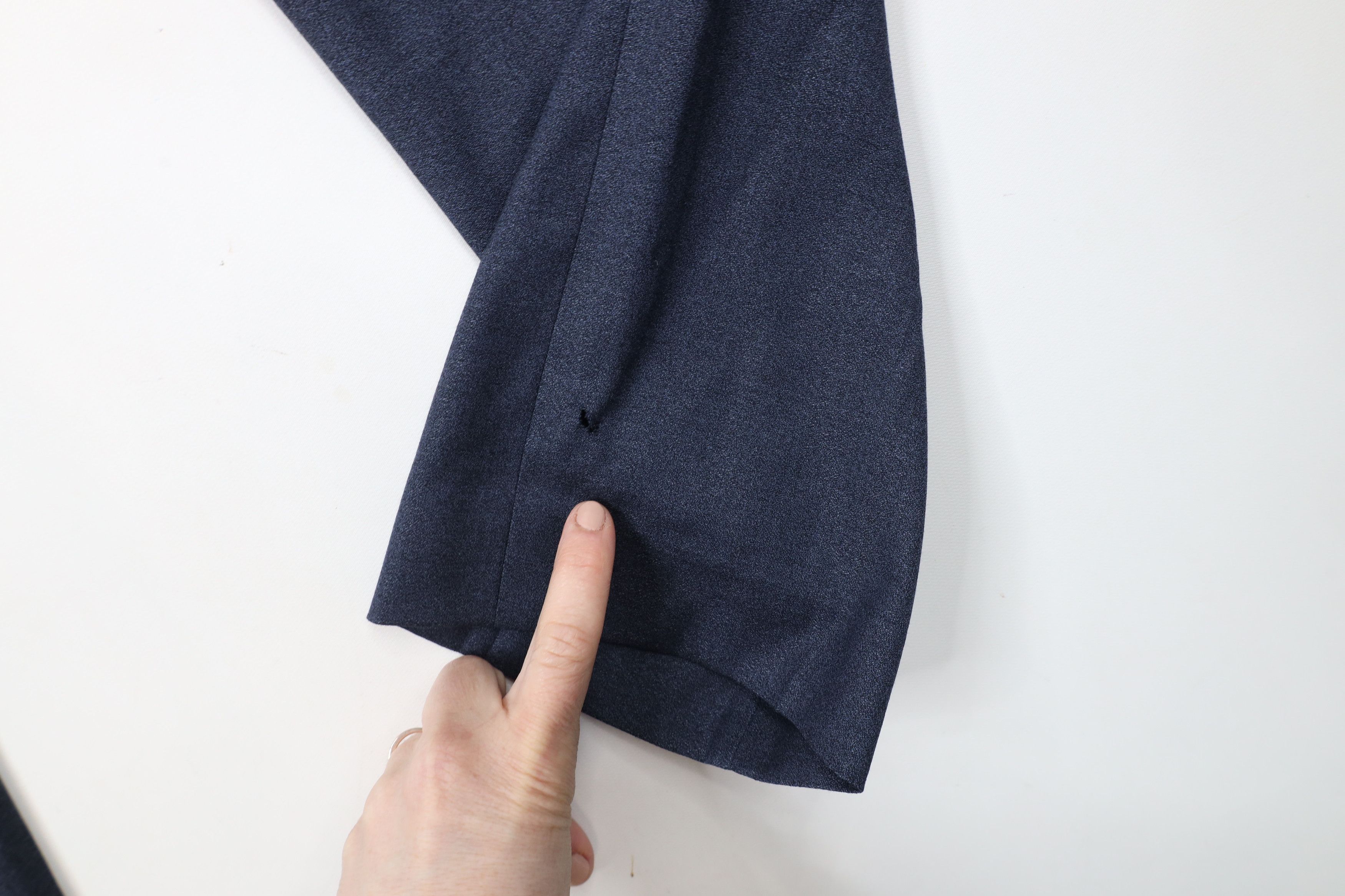 Express × Vintage Express Slim Fit Wool Chinos Chino Pants Trousers Blue Size US 31 - 5 Thumbnail