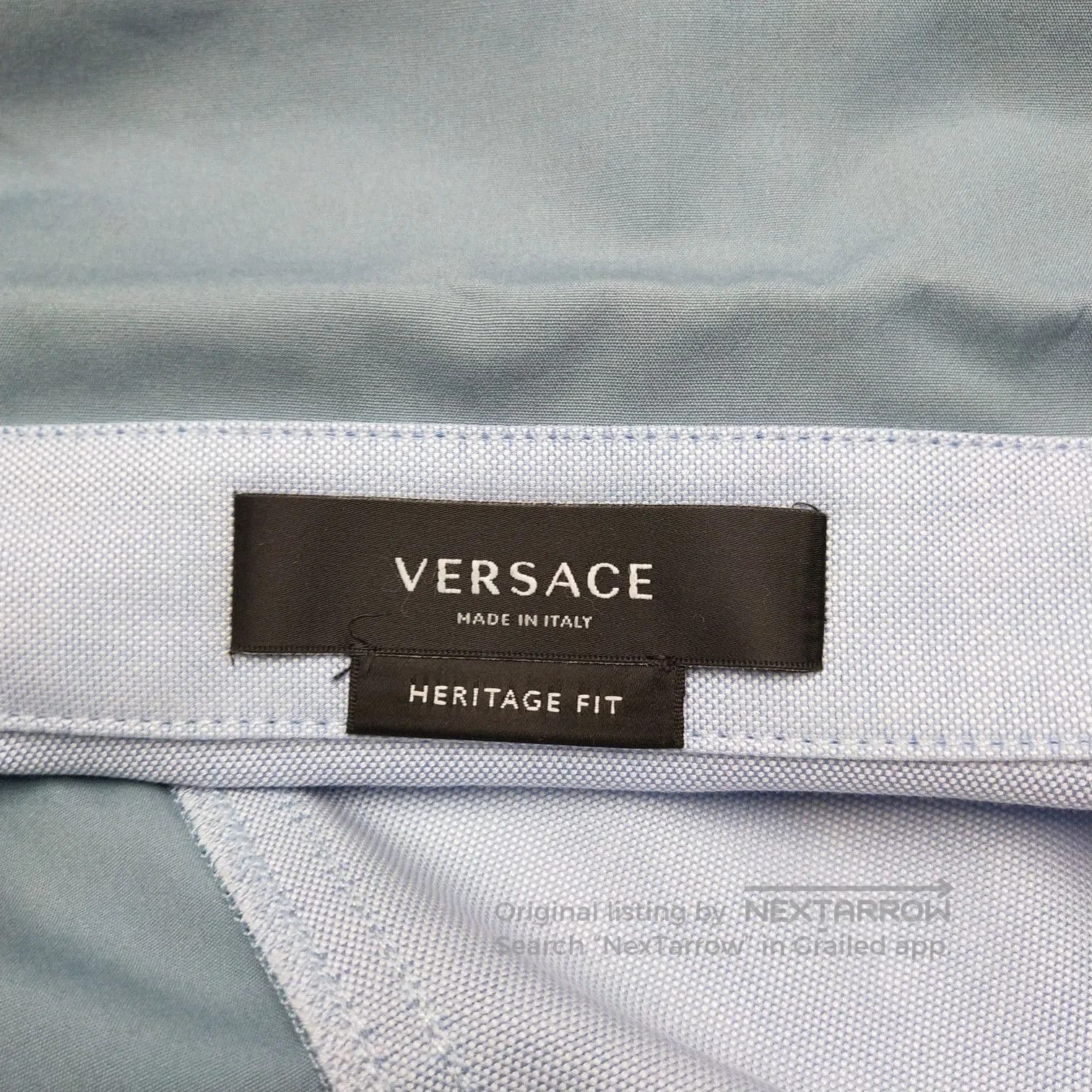 Versace Versace Cotton Colorblock Logo Collared Shirt M. Size US XXL / EU 58 / 5 - 5 Thumbnail