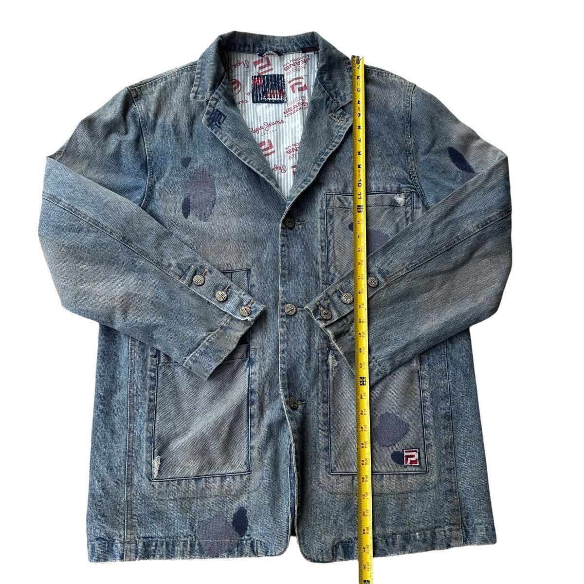 Evisu × Pepe Jeans Y2K Pepe Jeans Denim Blazer Jean Coat Vintage HipHop Trucker Size US XXL / EU 58 / 5 - 5 Thumbnail