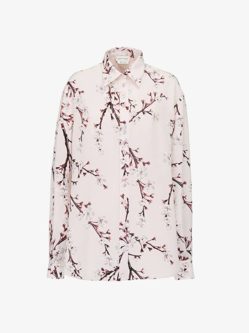 o1srvl11e0326 Cherry Blossom Classic Shirt in Multicolor