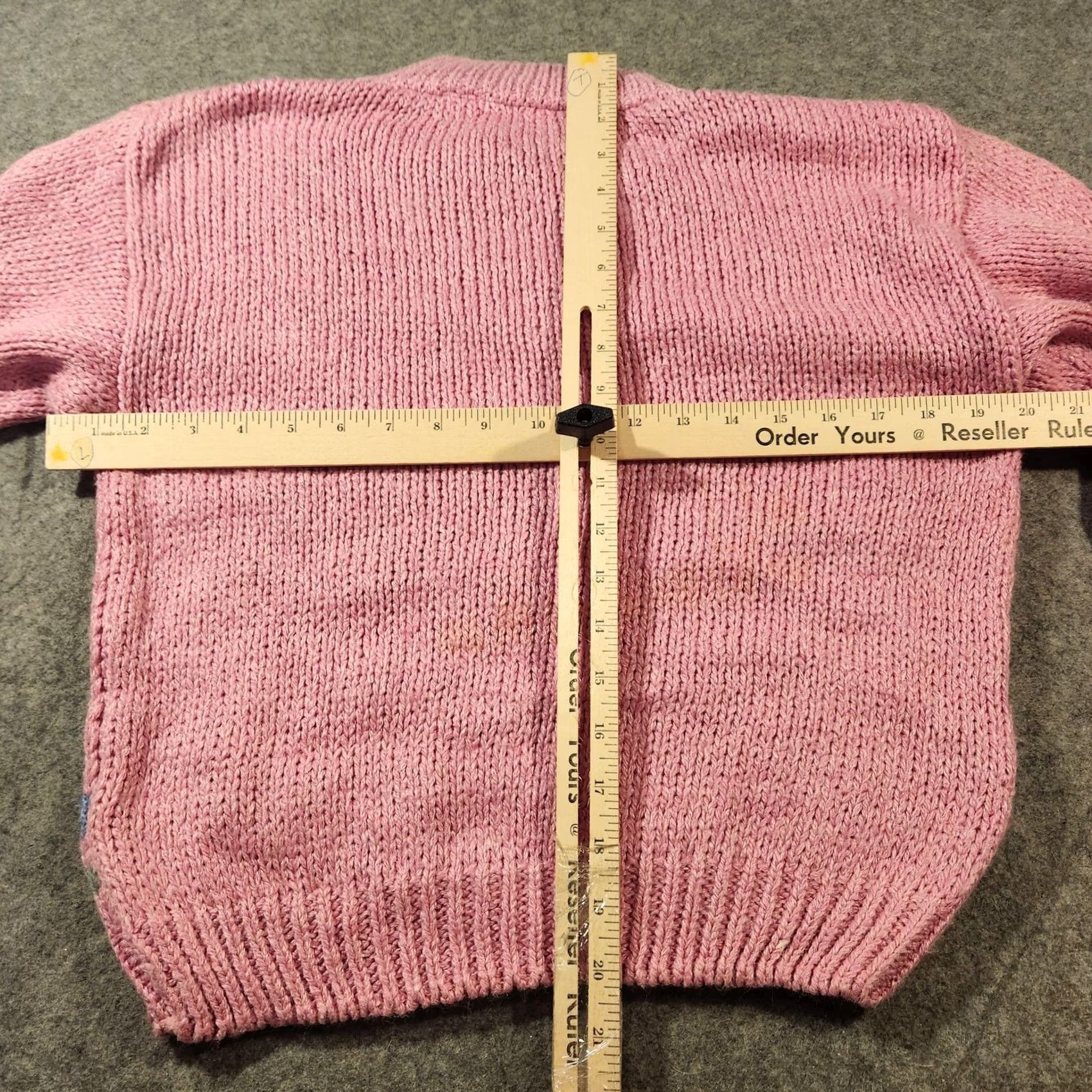 Pinko Vintage Side By Side Sweater Womens Large Pink Heart Floral Knit Pullover 80s Size L / US 10 / IT 46 - 5 Thumbnail
