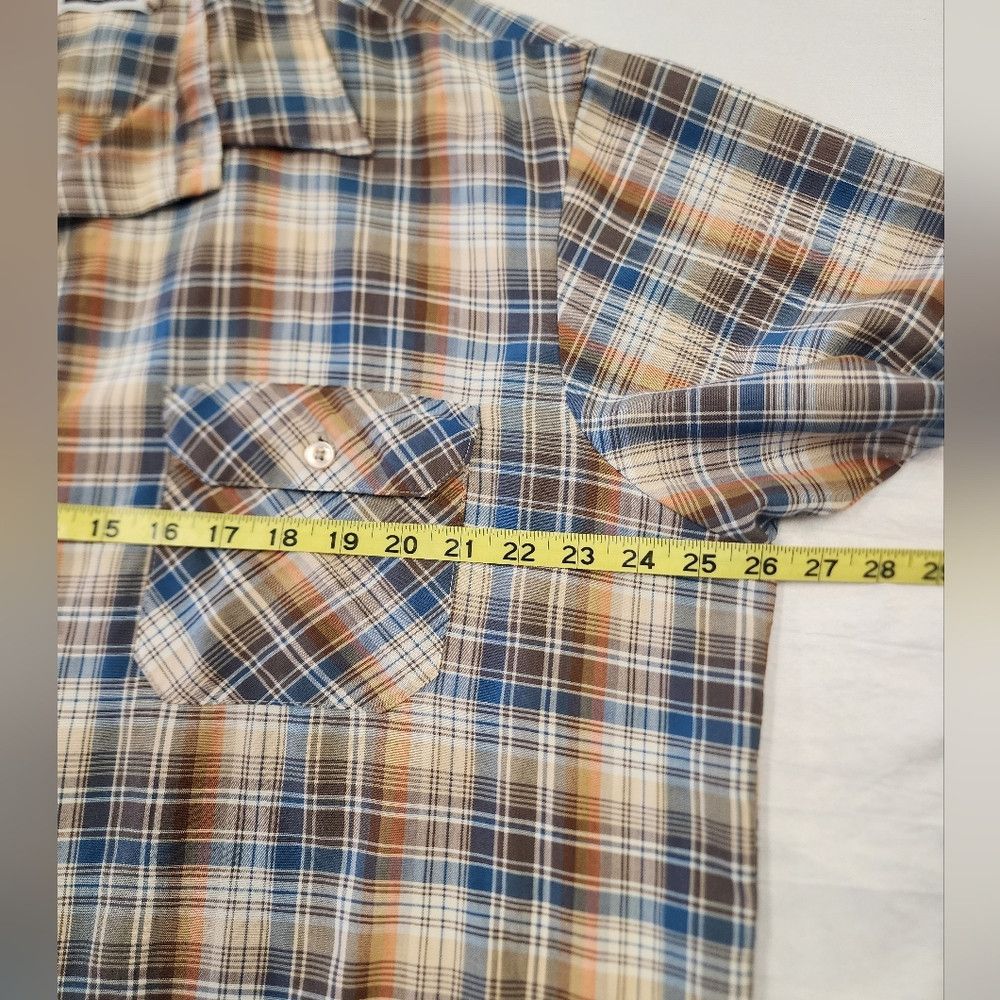 Other Big Mac Plaid Short Sleeve Shirt Blue and Brown XL Size US XL / EU 56 / 4 - 5 Thumbnail