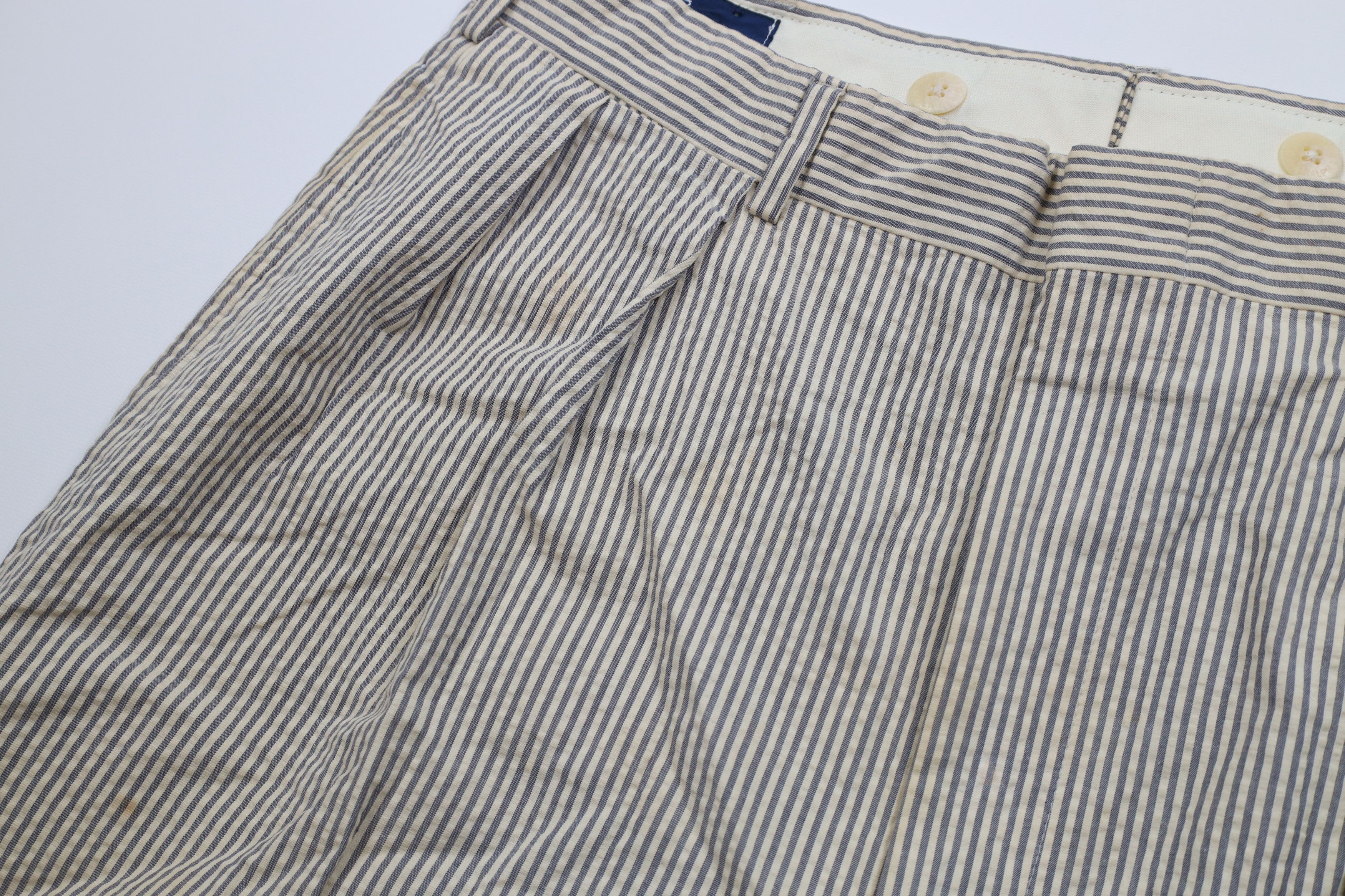 Polo Ralph Lauren Vintage 70s Ralph Lauren Seer Sucker Wide Leg Pants USA Size US 32 / EU 48 - 8 Thumbnail