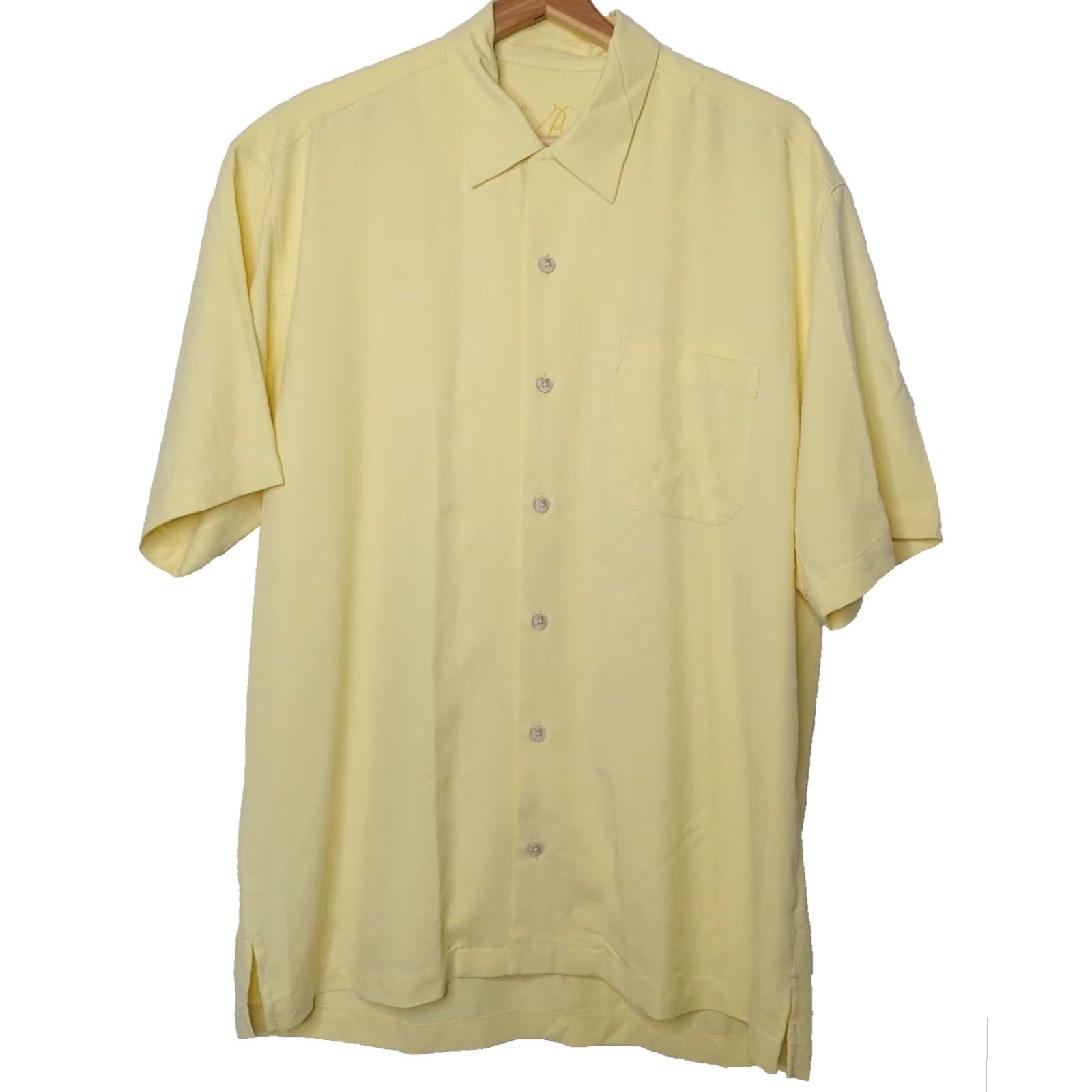 Tommy Bahama VINTAGE Tommy Bahama Shirt Button-Up Collared Silk Beach Yellow M Adult Medium Short Sleeve 48" Chest Bahamas Beach Cruise 90s Mens Size US M / EU 48-50 / 2 - 2 Thumbnail