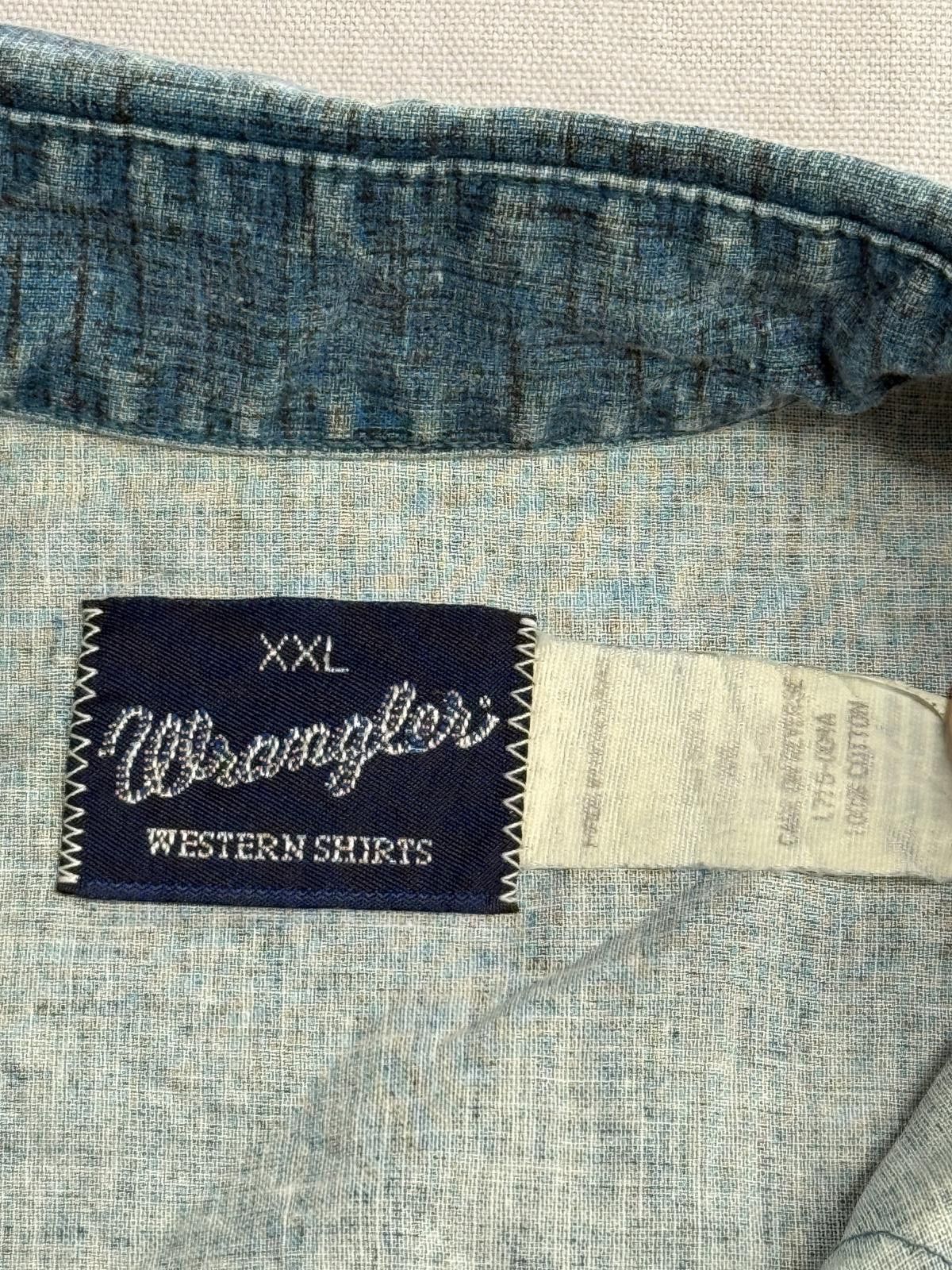 Wrangler Vintage Wrangler LS Howling Wolves Black Pearl Button Up XXL Size US XXL / EU 58 / 5 - 2 Thumbnail