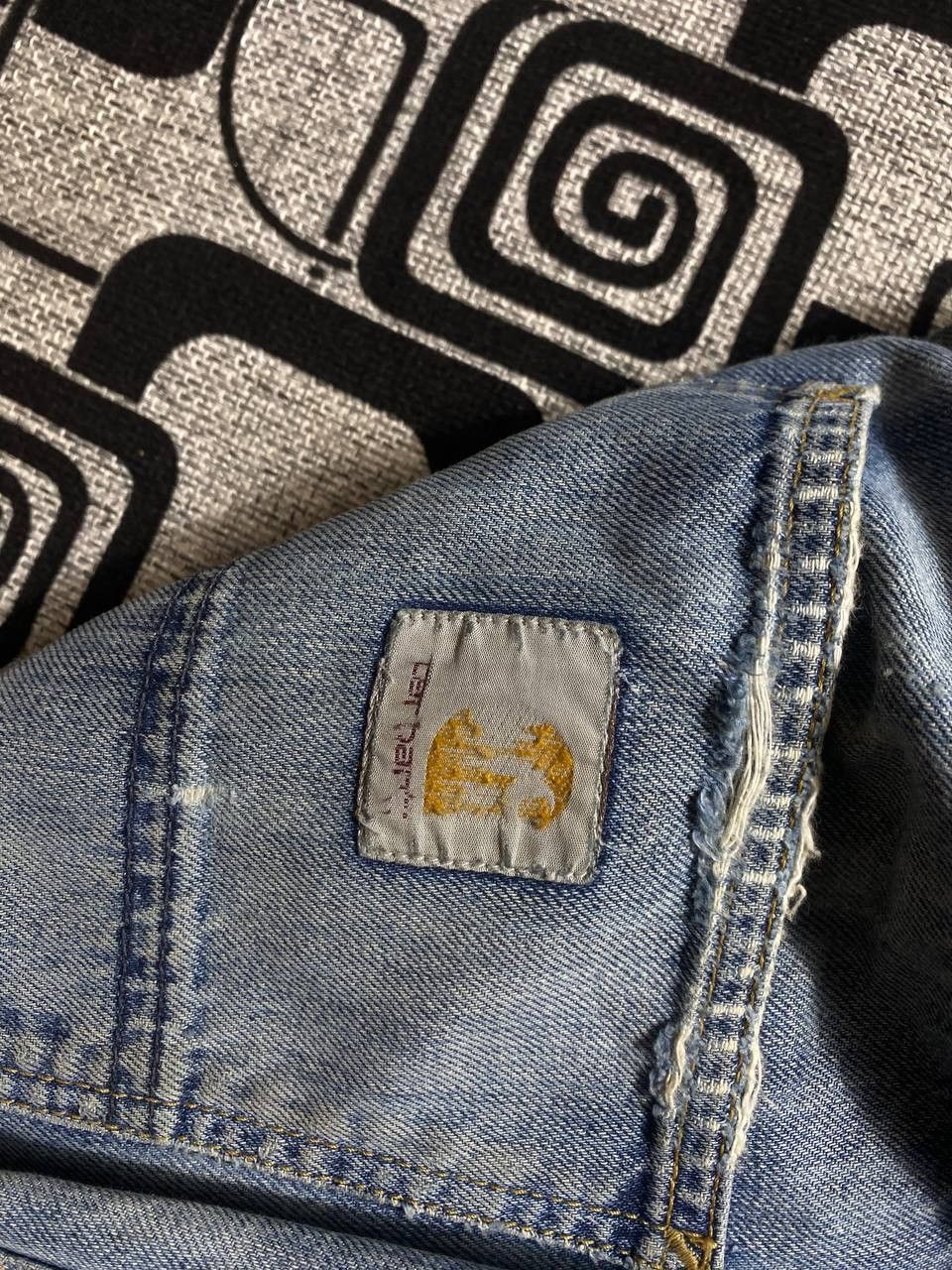 Carhartt × Japanese Brand Crazy Crash Dirty Baggy Faded Jean Japan Avant Garde Style Size US 34 / EU 50 - 20 Thumbnail