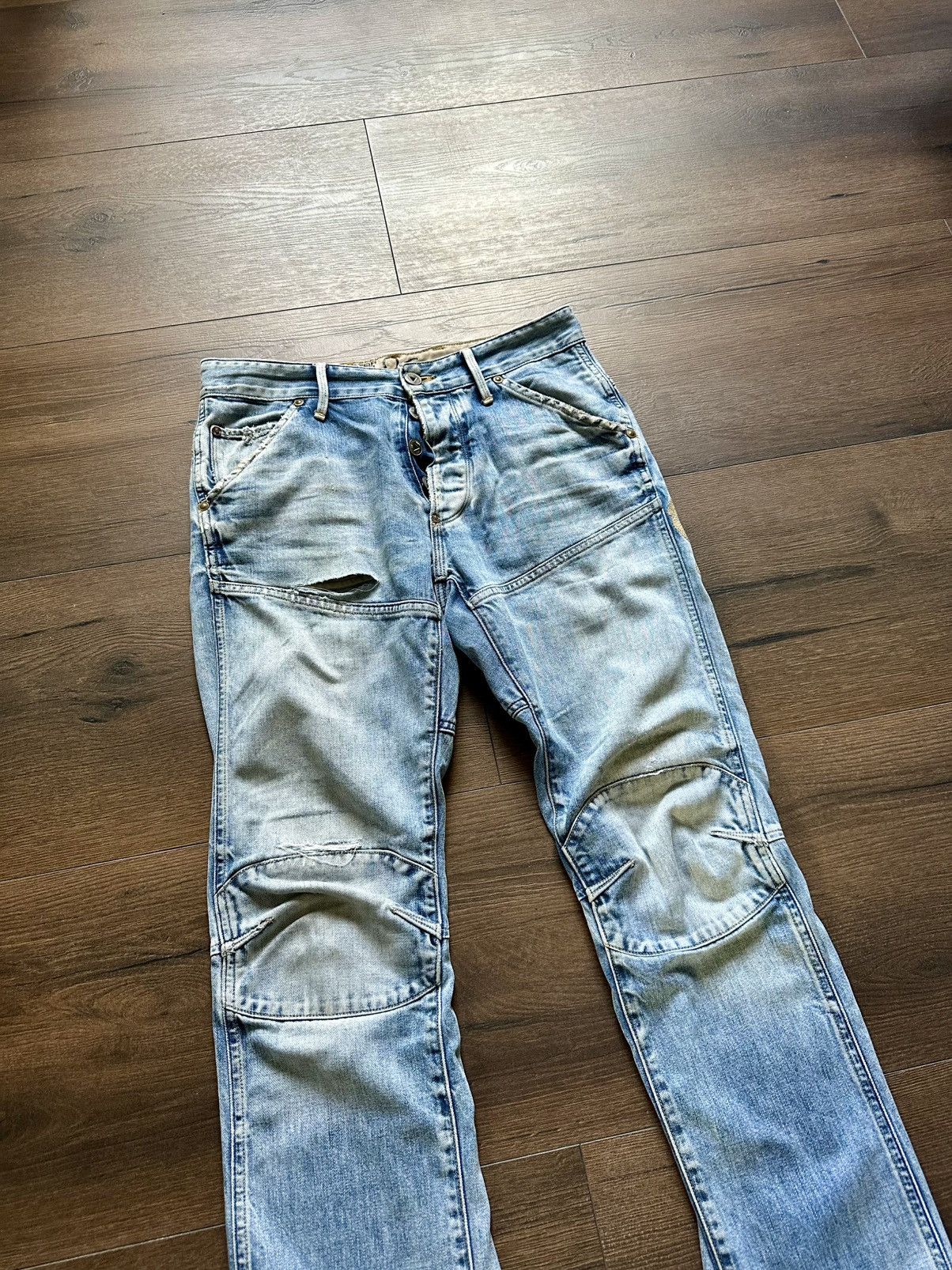 G-Star Vintage Gstar Raw Y2K Distressed Pants 96 Size US 34 / EU 50 - 3 Thumbnail