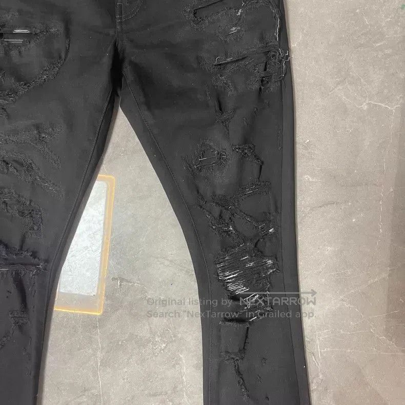 Amiri Amiri Black tattered big destruction pants Size US 30 / EU 46 - 4 Thumbnail