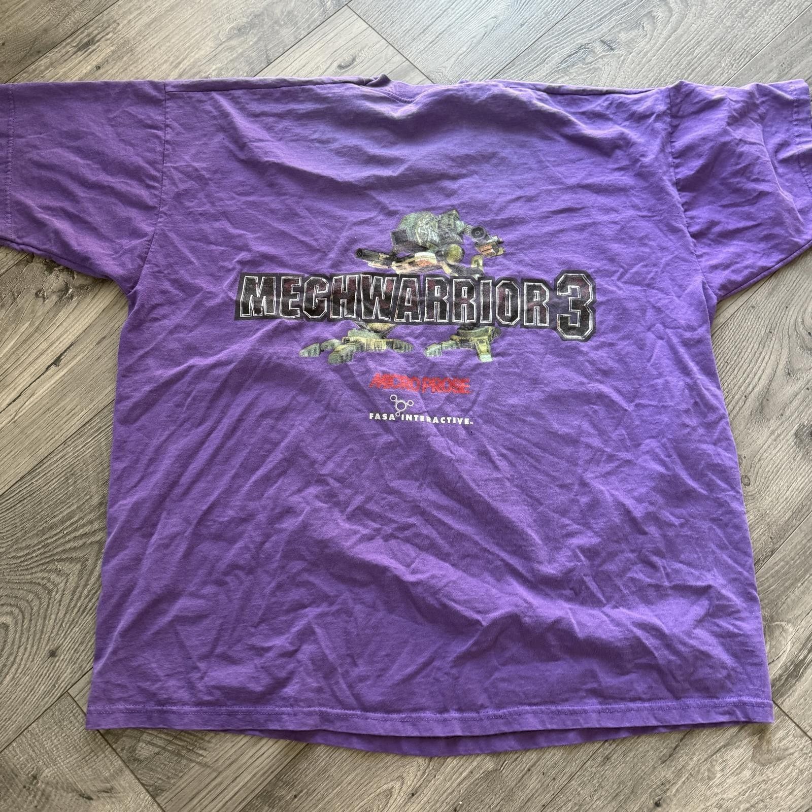 Fruit Of The Loom Vtg 1999 Mechwarrior 3 Purple Promo T Shirt Mens XXL Size US XXL / EU 58 / 5 - 5 Thumbnail