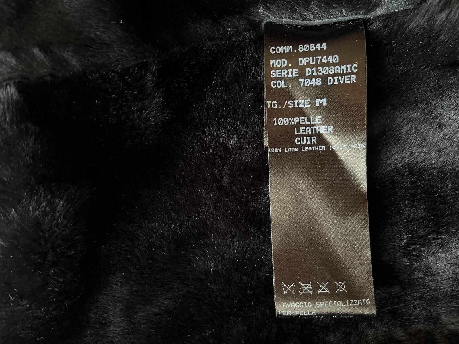Drome "Drome" Dark Blue Navy Shearling Lambskin Leather Jacket M Size US M / EU 48-50 / 2 - 12 Thumbnail