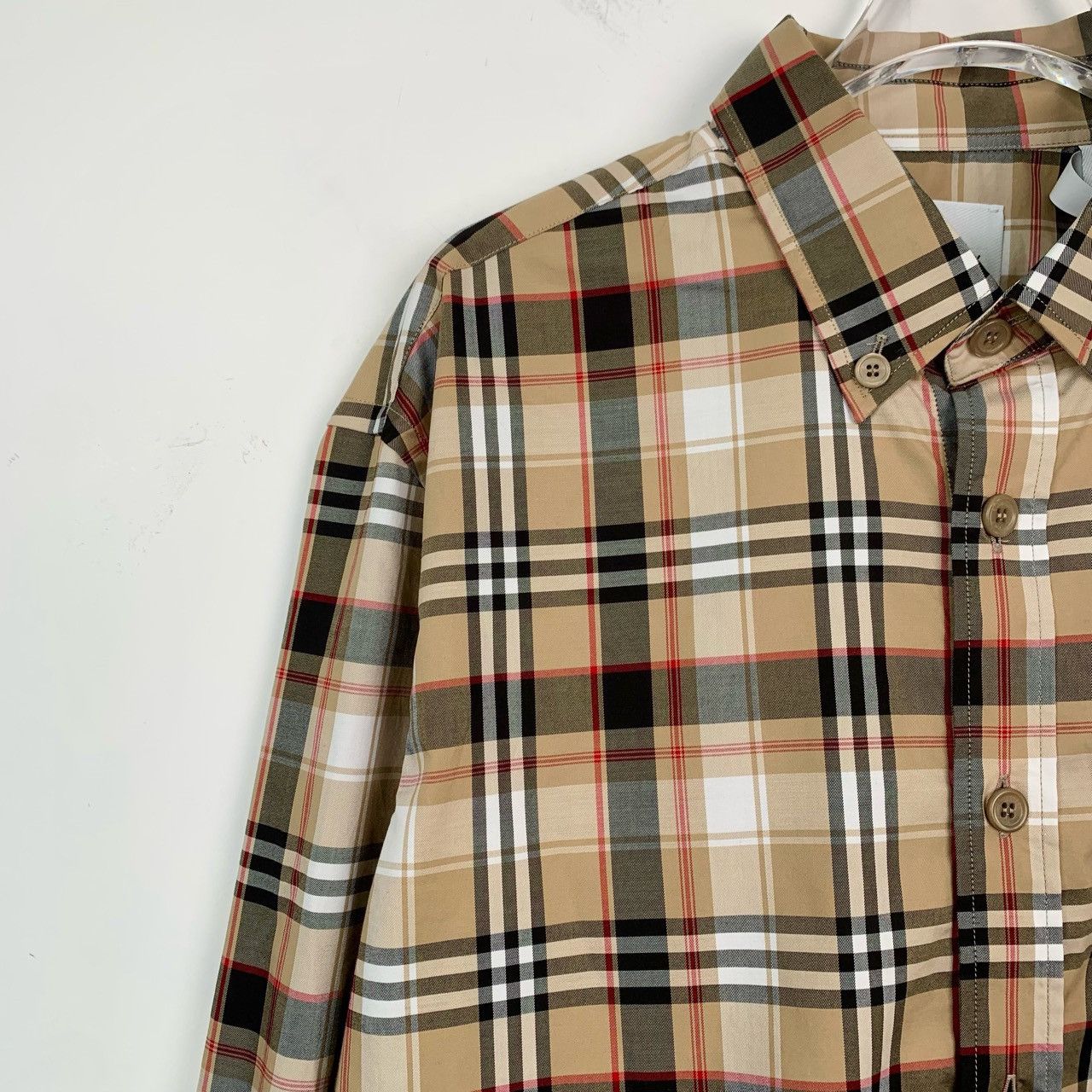 Burberry Burberry Plaid Collared Color Block Long Sleeve Shirt K26WX Size US L / EU 52-54 / 3 - 3 Thumbnail