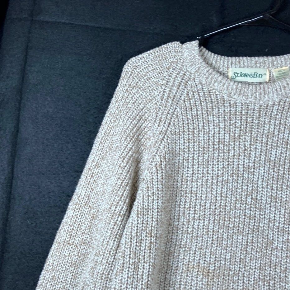 Vintage St. John's Bay Mens Sweater Tan Crew Neck Knit Long Sleeve Pullover Large Size US L / EU 52-54 / 3 - 4 Thumbnail