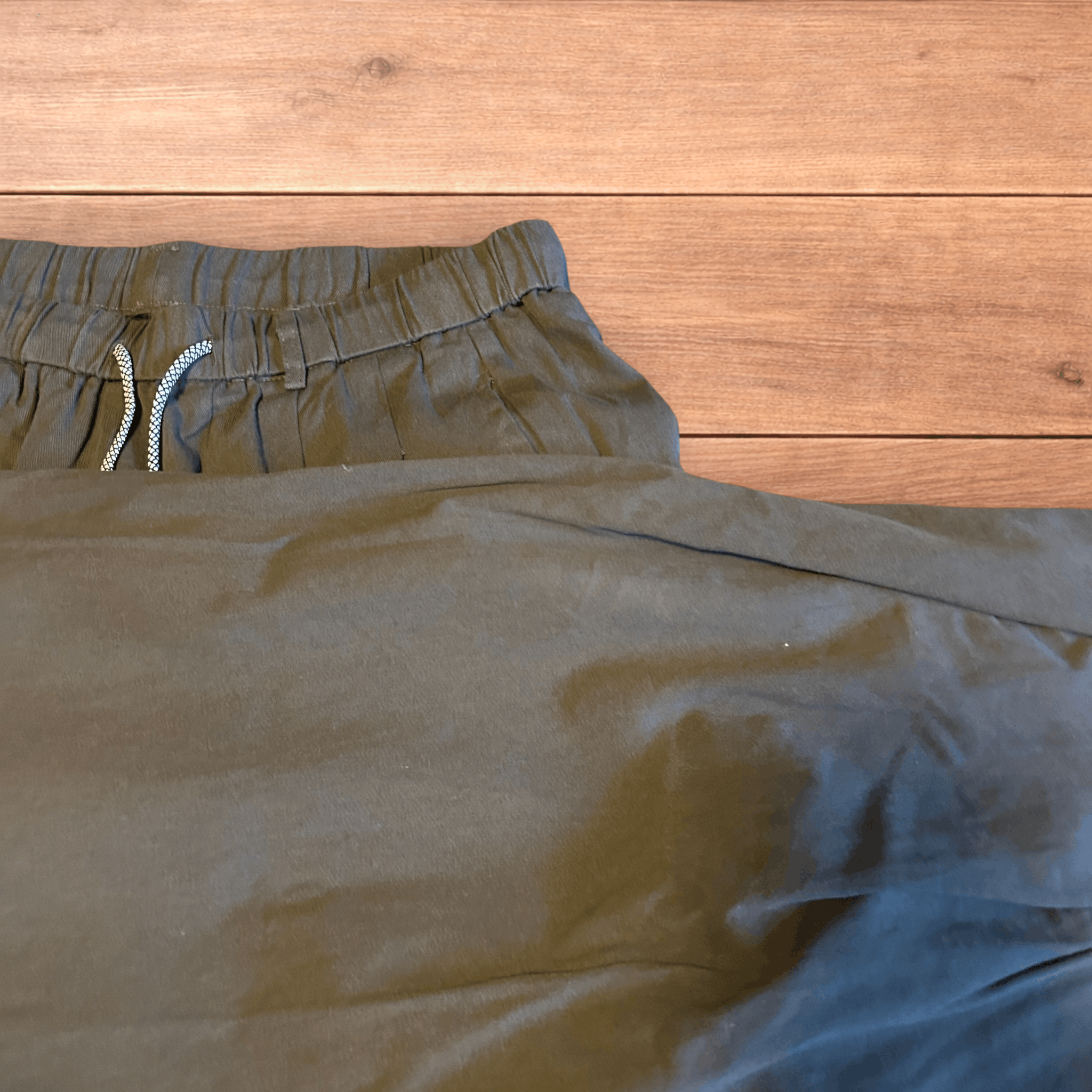 Japanese Brand Super baggy wide leg parachute trousers in dark grey wash. Size US 34 / EU 50 - 5 Thumbnail
