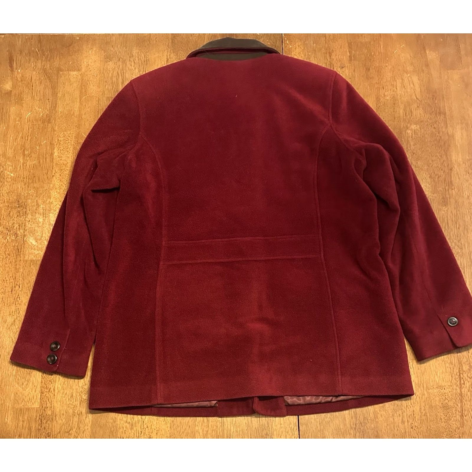 Vintage LL Bean Coat Wool Button Front Jacket Red Large Womens Regular XL Insulated Lined Pockets Collared Fall Winter Vintage Y2K Size XL / US 12-14 / IT 48-50 - 2 Thumbnail