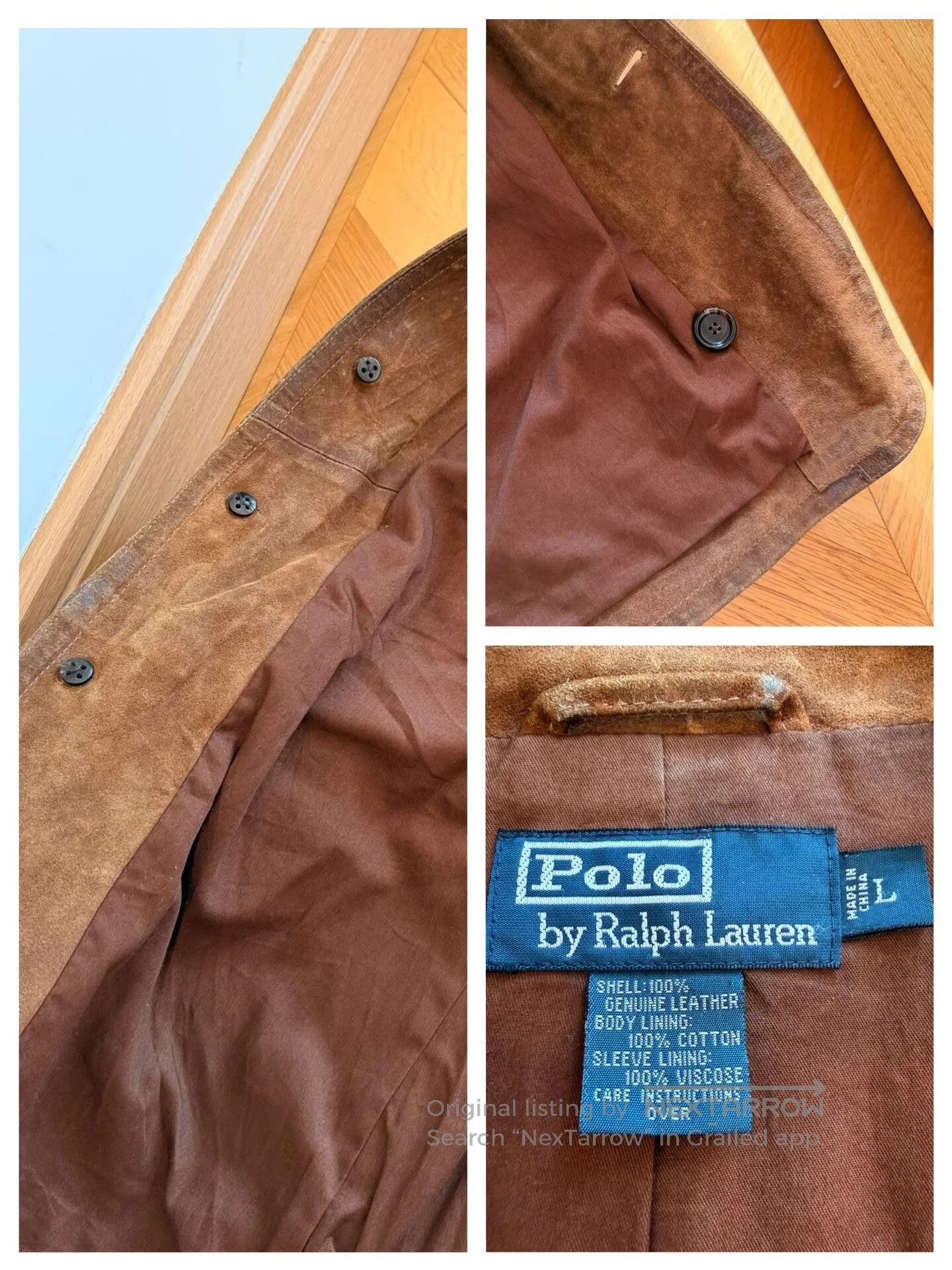 RLX Ralph Lauren Vintage Brown Leather Hunting Jacket. Size US L / EU 52-54 / 3 - 9 Thumbnail