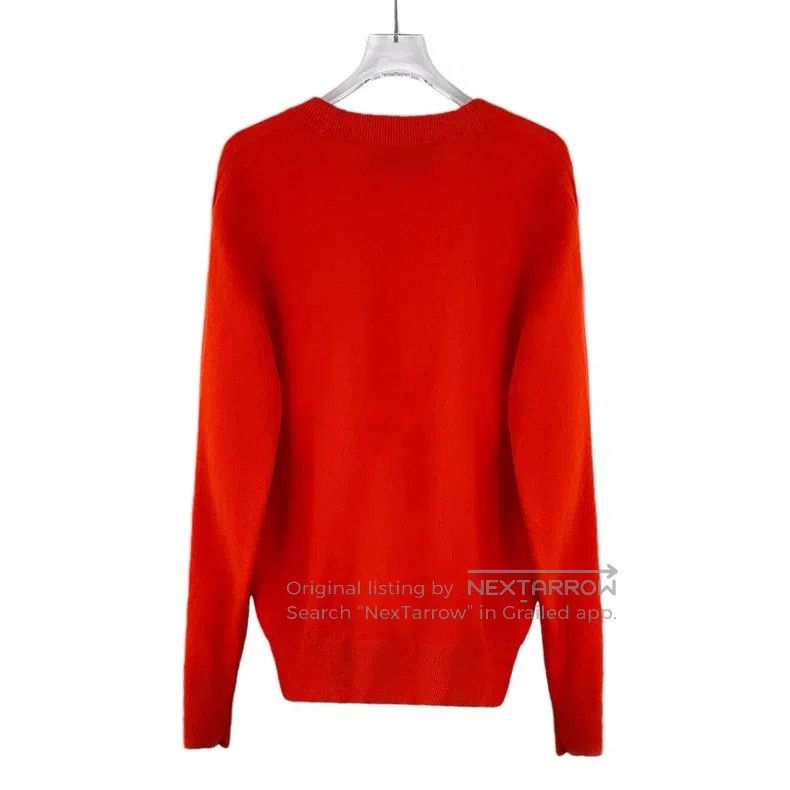 Gucci Gucci Co-branded red logo embroidered wool V-neck single-b Size S / US 4 / IT 40 - 2 Thumbnail