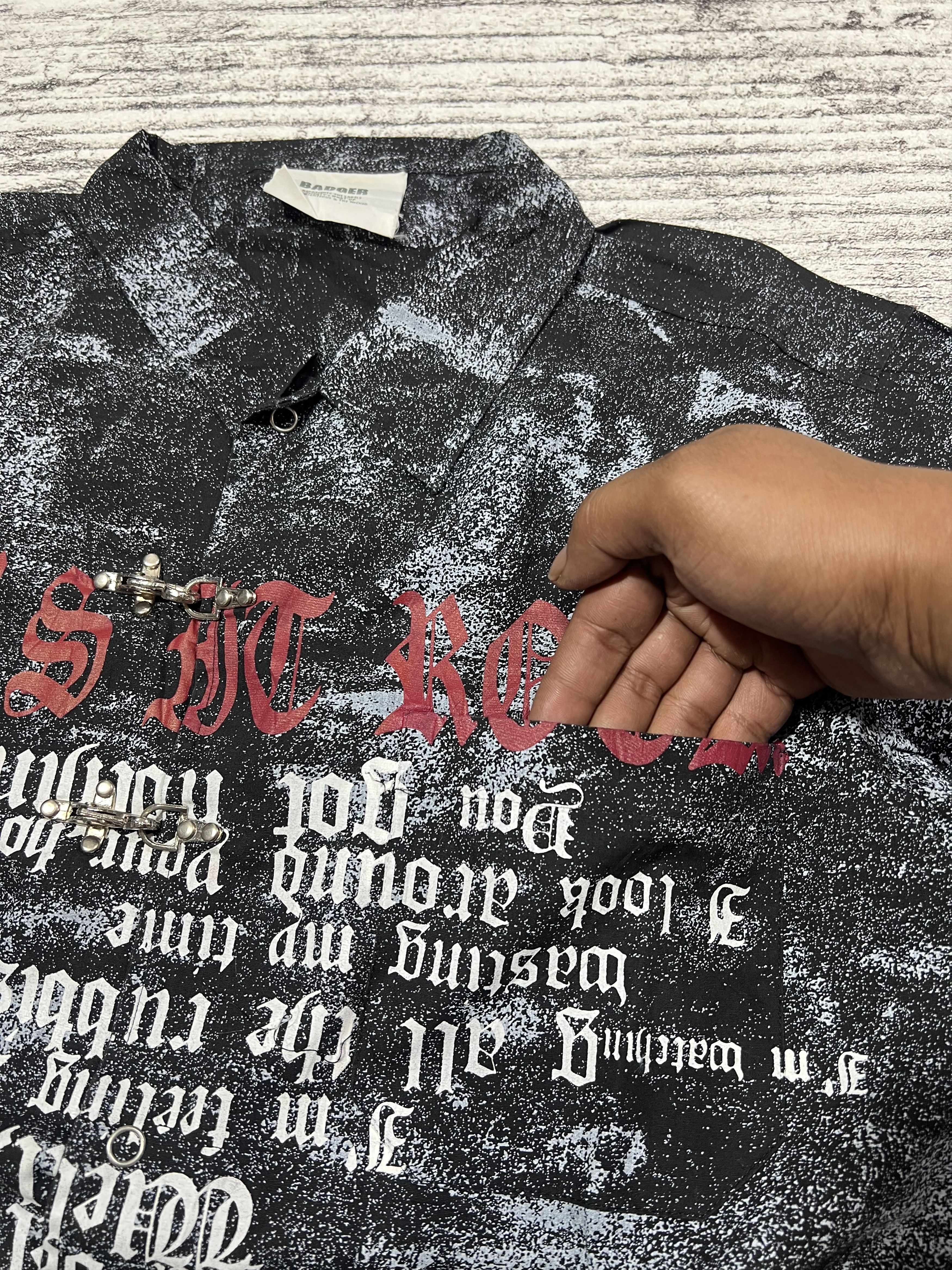 Japanese Brand 2000s Hysteric Poem Brush Paint Print Shirt y2k Lgb Ifsix Size US M / EU 48-50 / 2 - 4 Thumbnail