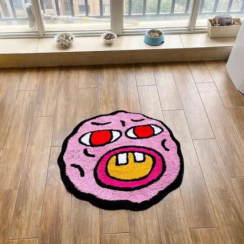Other Cartoon Kawaii Cherry Bomb Handmade Tufted Carpet Size ONE SIZE - 4 Thumbnail