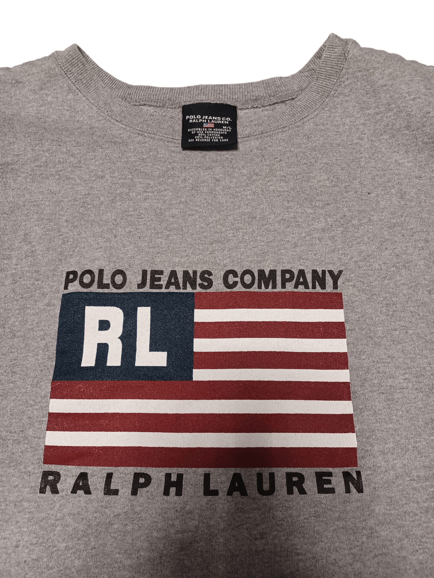 Polo Ralph Lauren PRL JEANS MADE IN HONDURAS AMERICAN FLAG SWEATSHIRT OVERSIZE Size US M / EU 48-50 / 2 - 3 Thumbnail