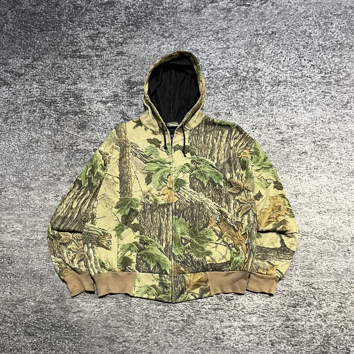 Realtree VINTAGE 90s REALTREE CAMO GRUNGE SKATER ZIP UP HOODIE XL Size US XL / EU 56 / 4 - 1 Thumbnail
