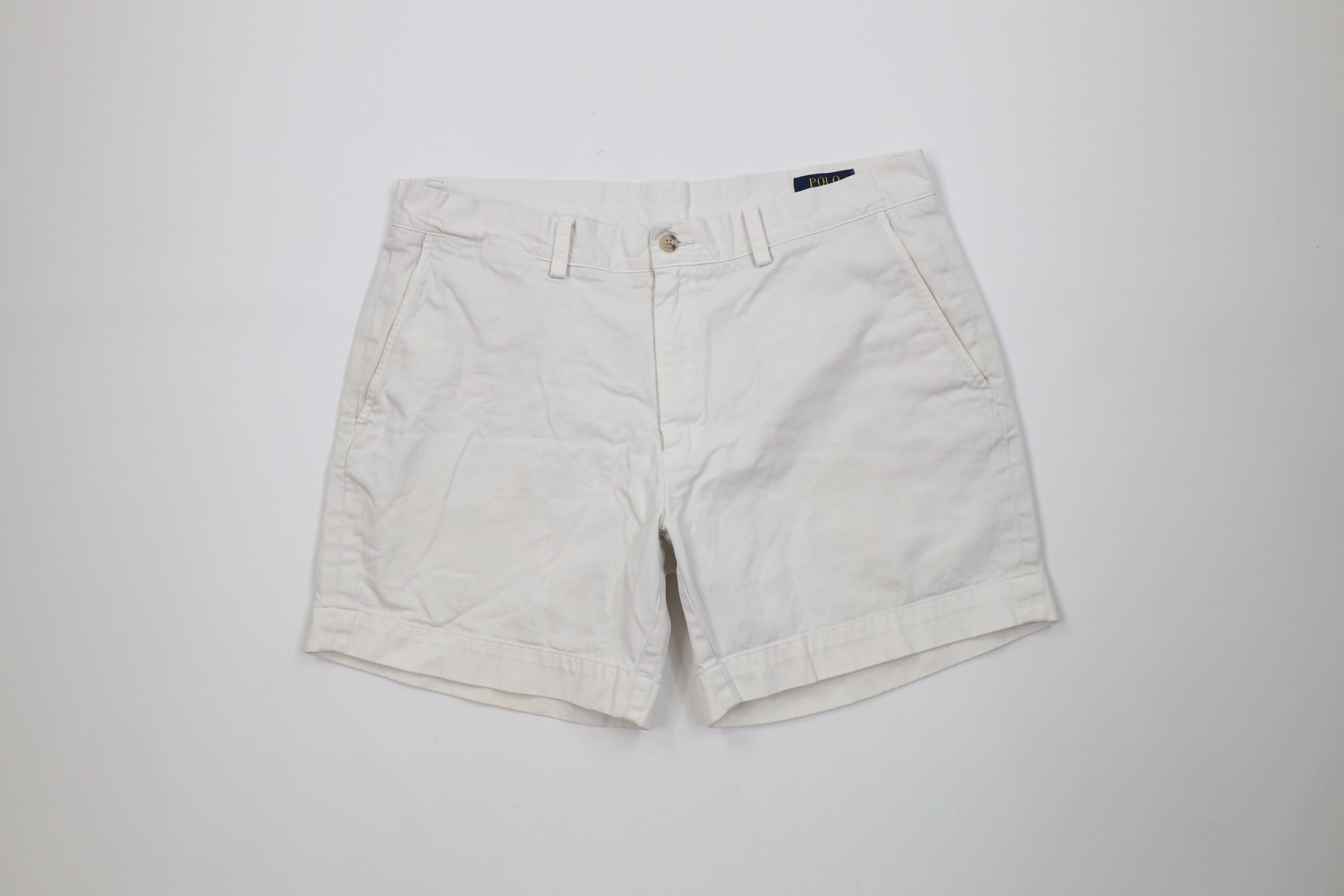 Ralph Lauren Vintage Ralph Lauren Above Knee Chino Shorts Cotton Beige Size US 34 / EU 50 - 1 Thumbnail