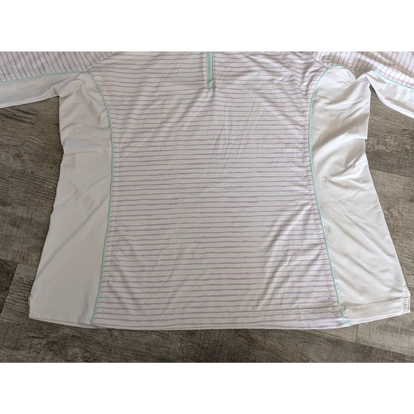 Peter Millar Peter Millar Shirt XL Sun Comfort Base Layer Striped Half Zip Pullover Womens Size XL / US 12-14 / IT 48-50 - 5 Thumbnail