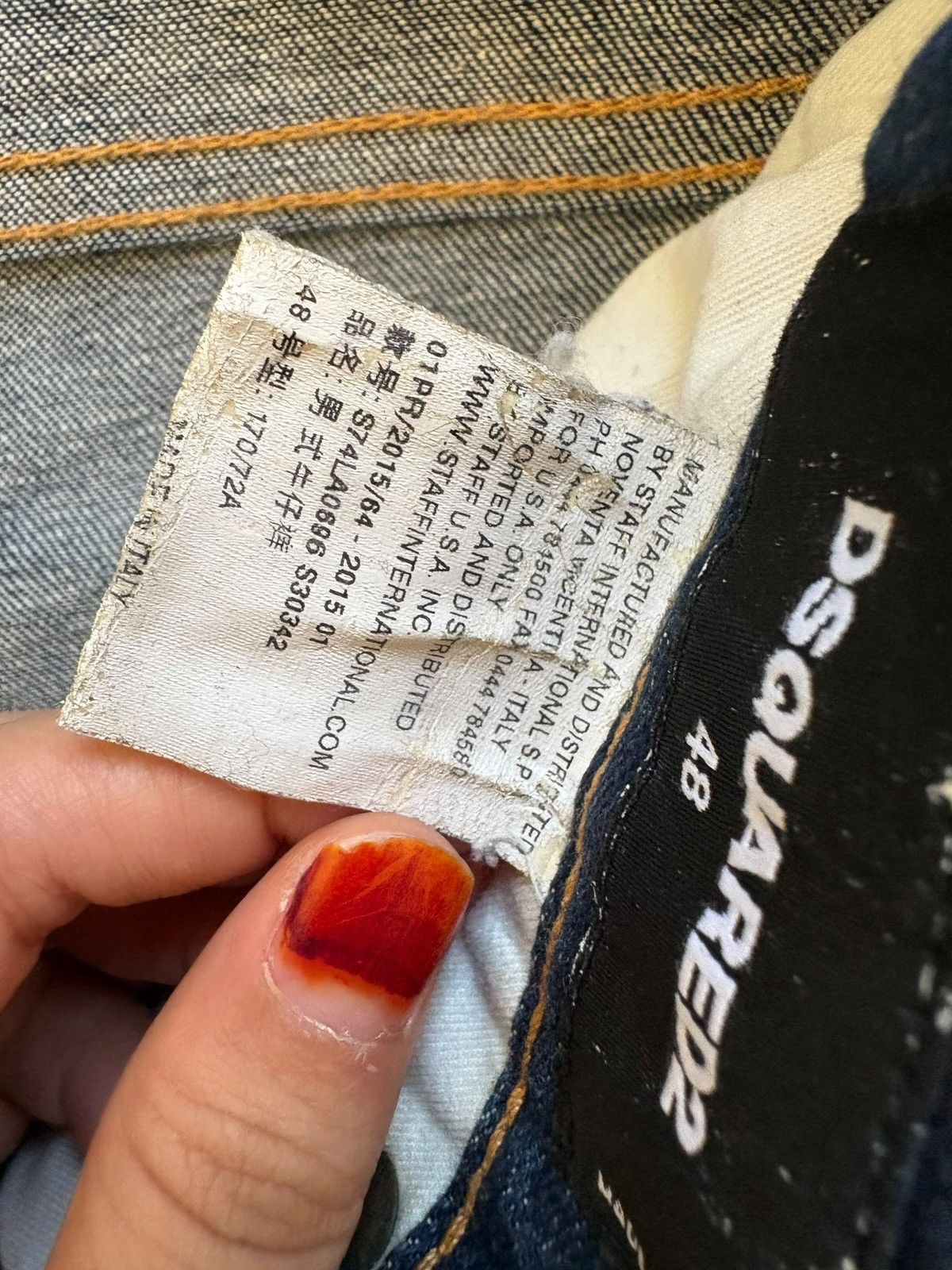 Dsquared2 Vintage Italy Dsquared2 Button Fly Painted Distressed Jeans Size US 33 - 9 Thumbnail