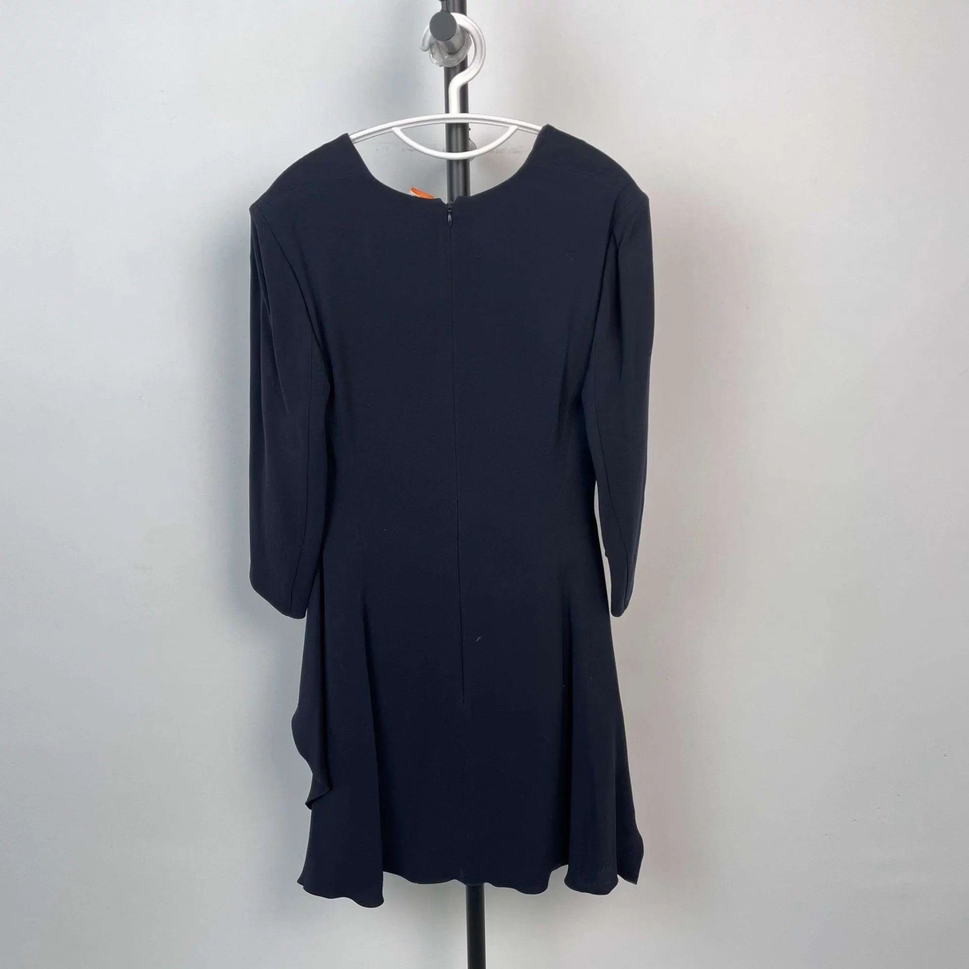 Dior Dior black V-neck irregular hem 3/4-sleeve dress 38 Size S / US 4 / IT 40 - 2 Thumbnail