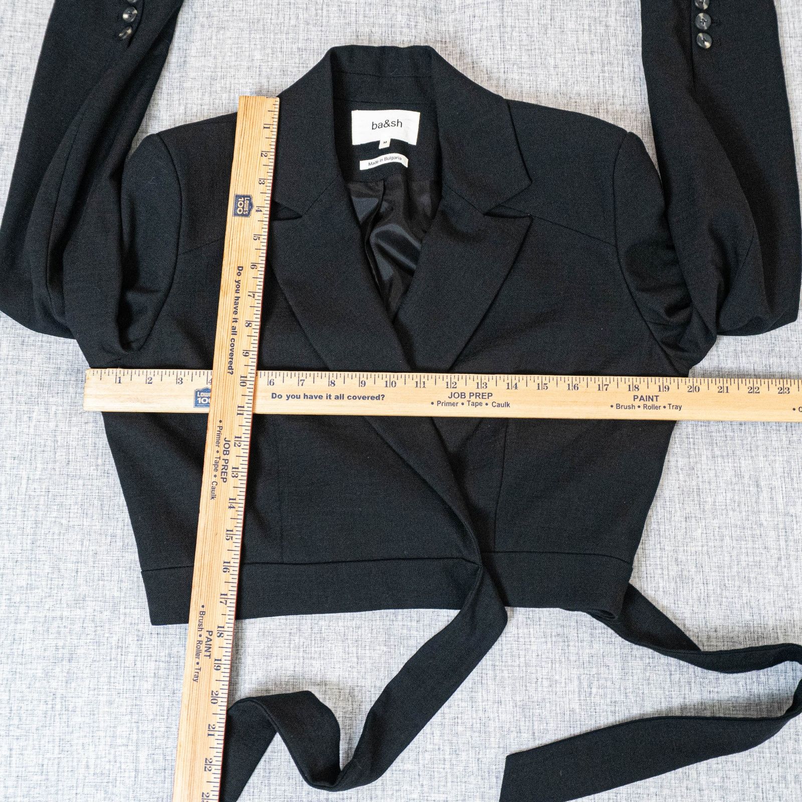 ba&sh BA&SH Cropped Wraparound Blazer Jacket in Black size Medium Size M / US 6-8 / IT 42-44 - 9 Thumbnail