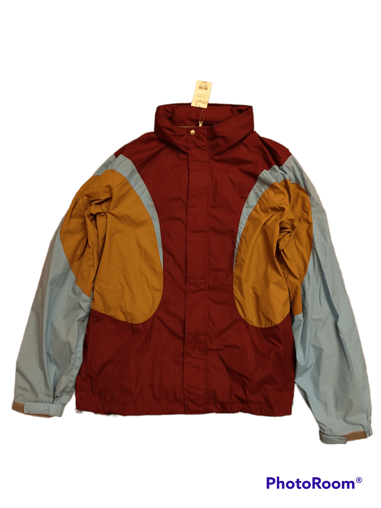 image of Comme Des Garcons Technical Curve Panelled Nylon Jacket Ss09 in Blue, Men's (Size Large)