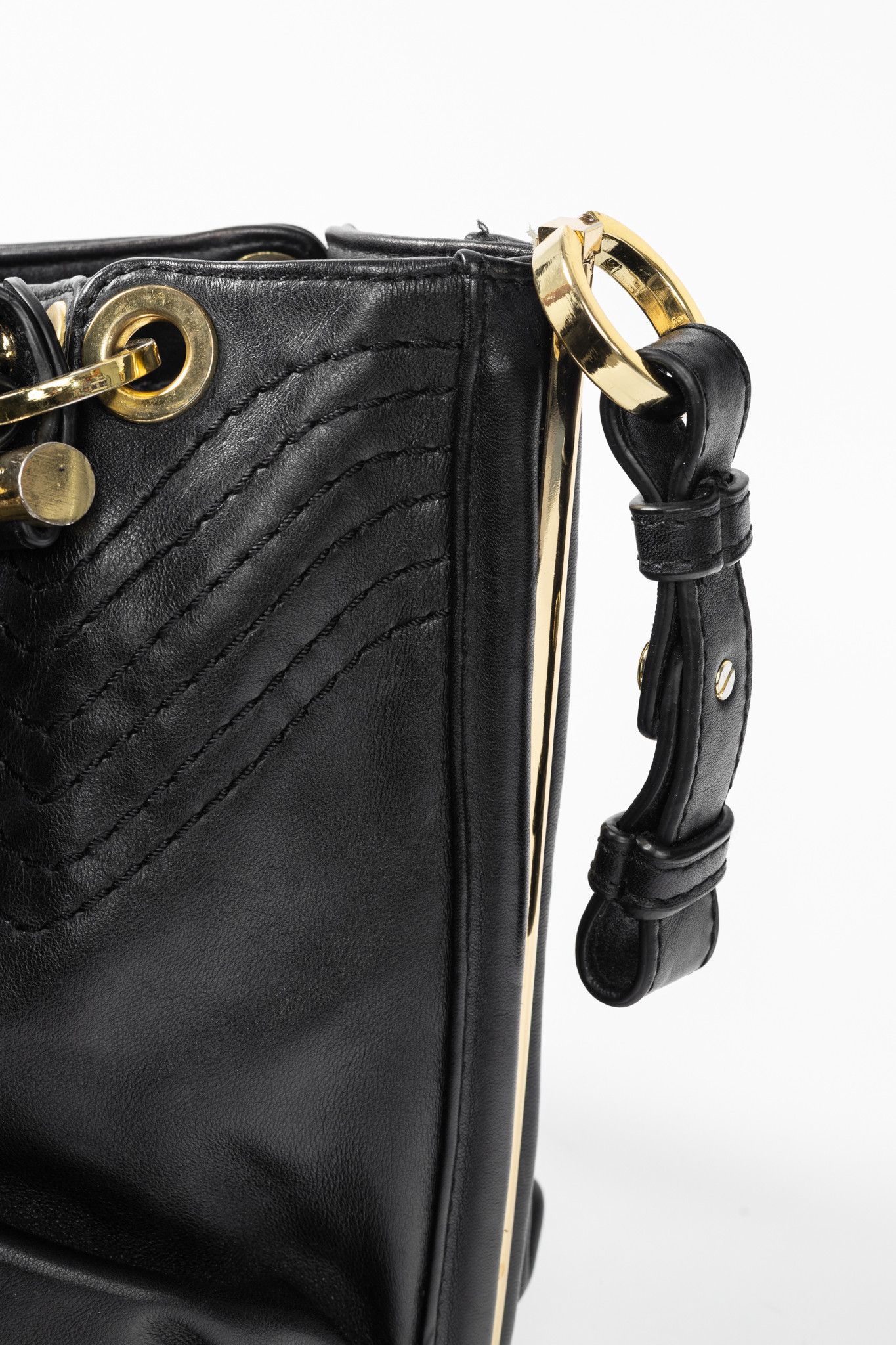 Jimmy Choo Jimmy Choo Alex Black Leather Hobo Size ONE SIZE - 11 Thumbnail