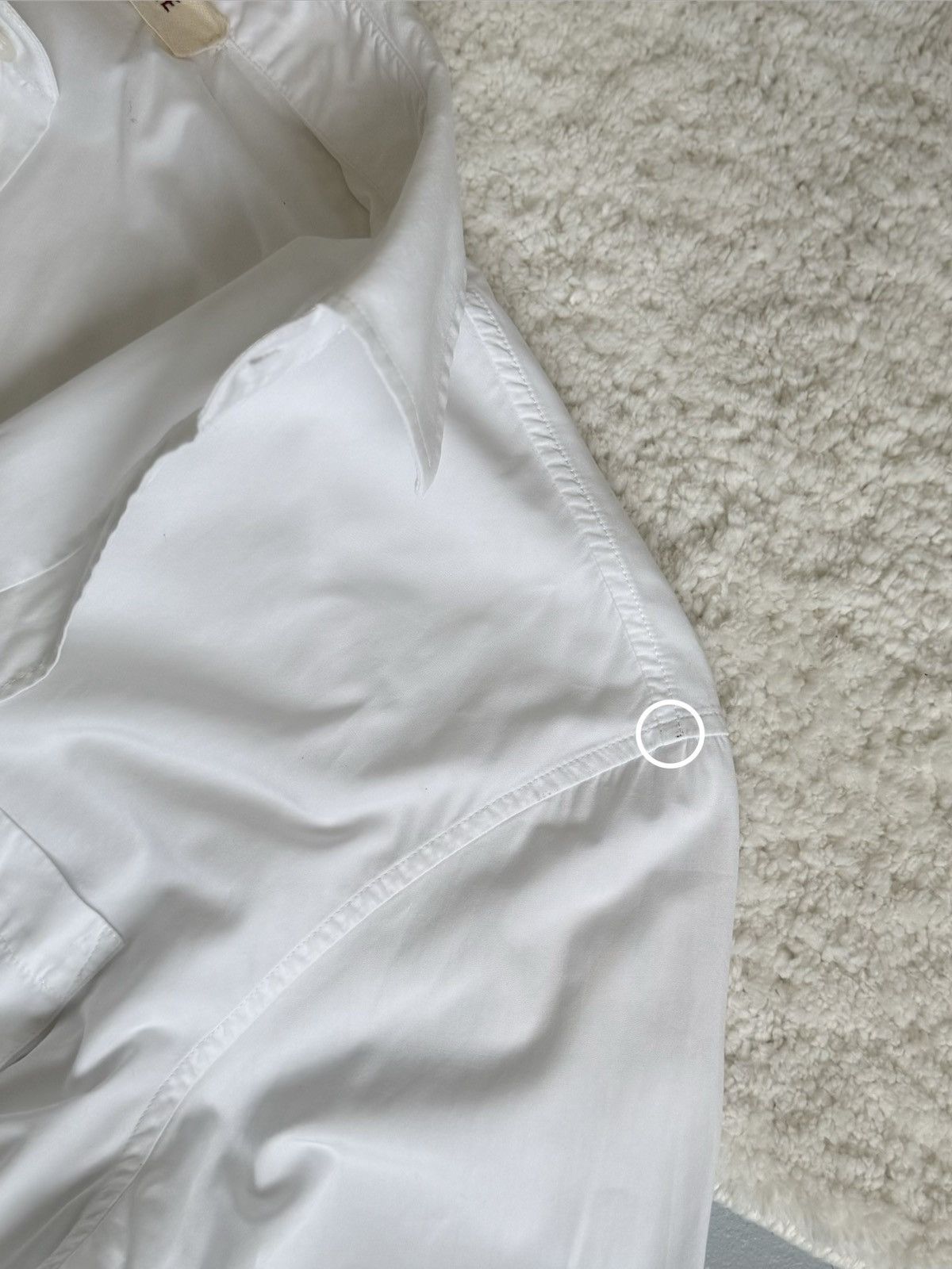 Celine Celine Paris Cropped White Shirt Pocket Logo Oversized Fit Size XS / US 0-2 / IT 36-38 - 13 Thumbnail