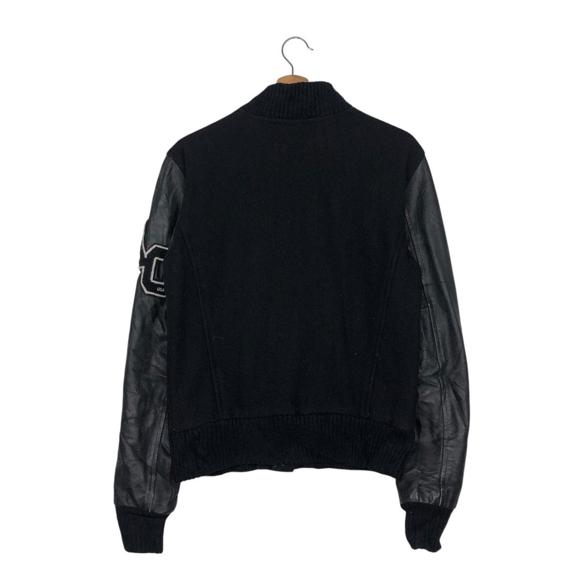 Japanese Brand 📌Iconic Black Vtg Varsity Leather Jacket American College Size US XS / EU 42 / 0 - 9 Thumbnail